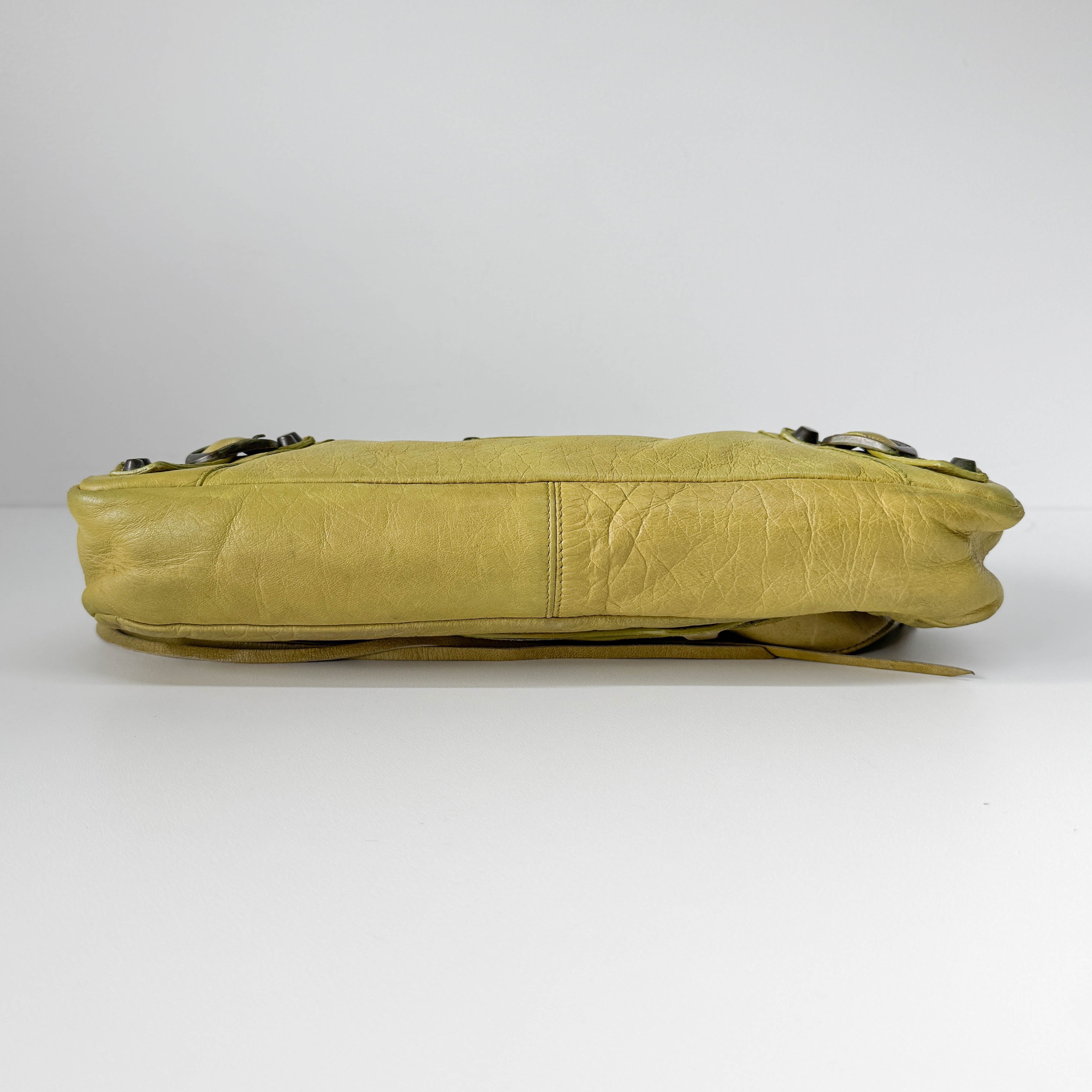 The First Soft yellow Calfskin Leather Two Way Bag