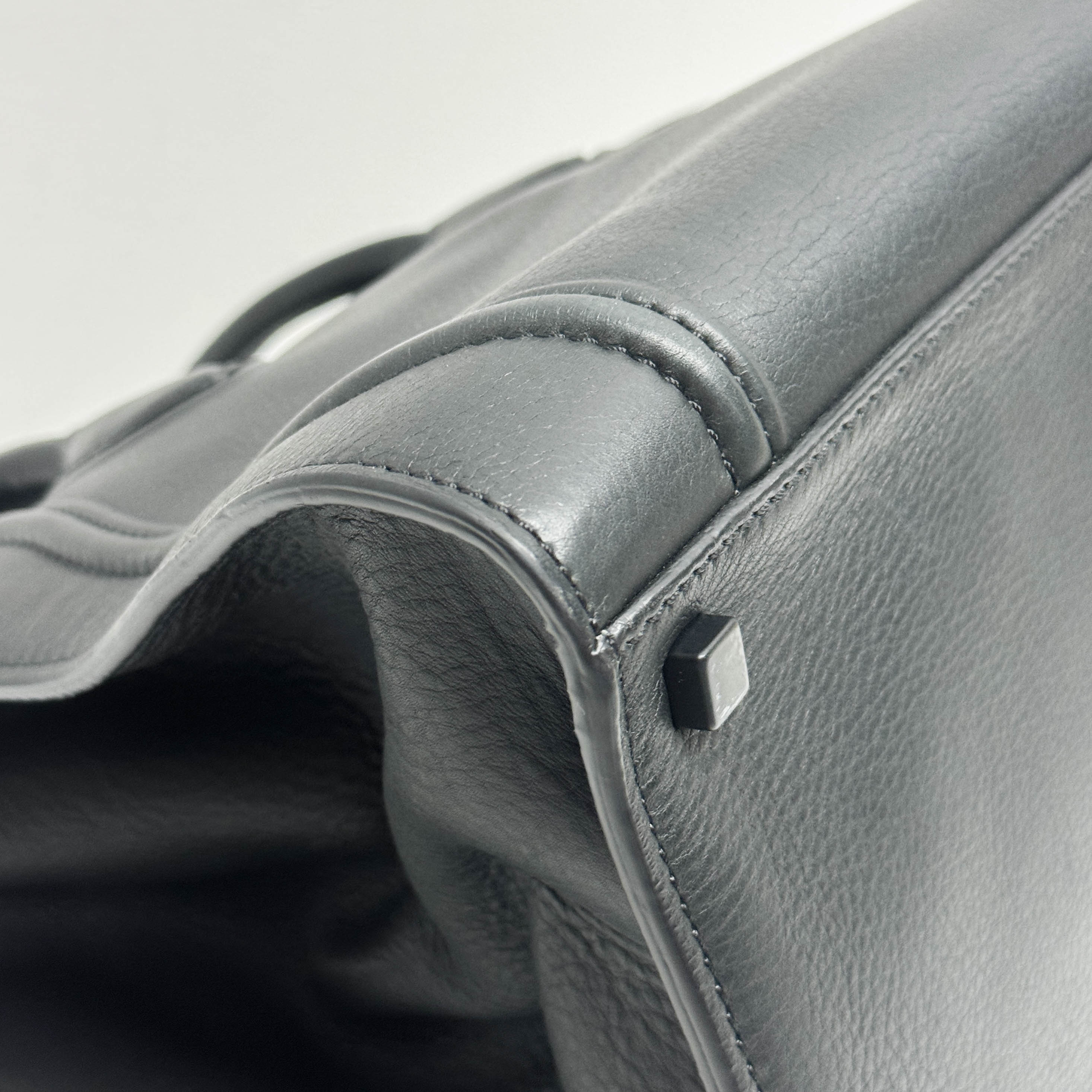 Luggage Black Leather Tote