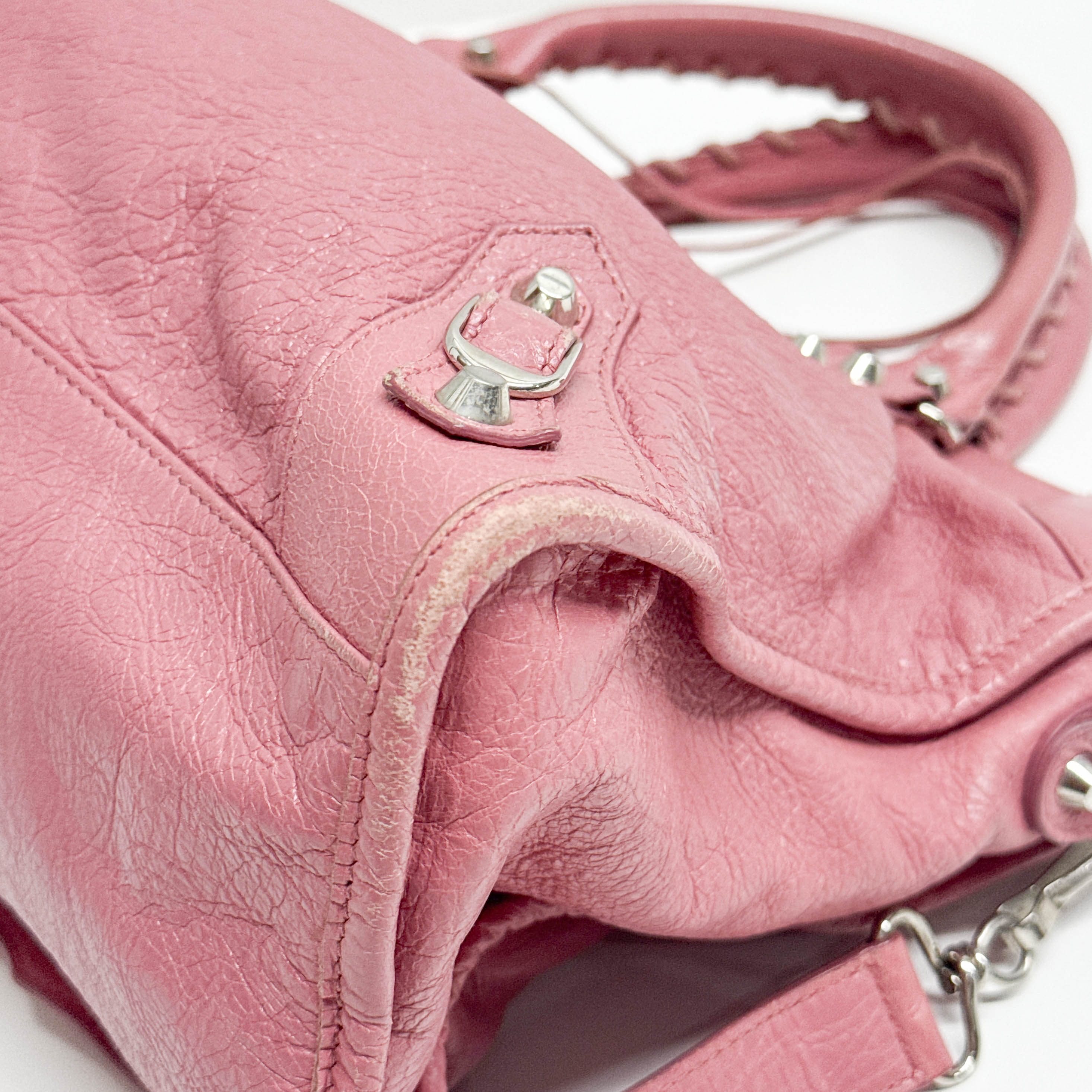 City Pink Leather Two Way Bag