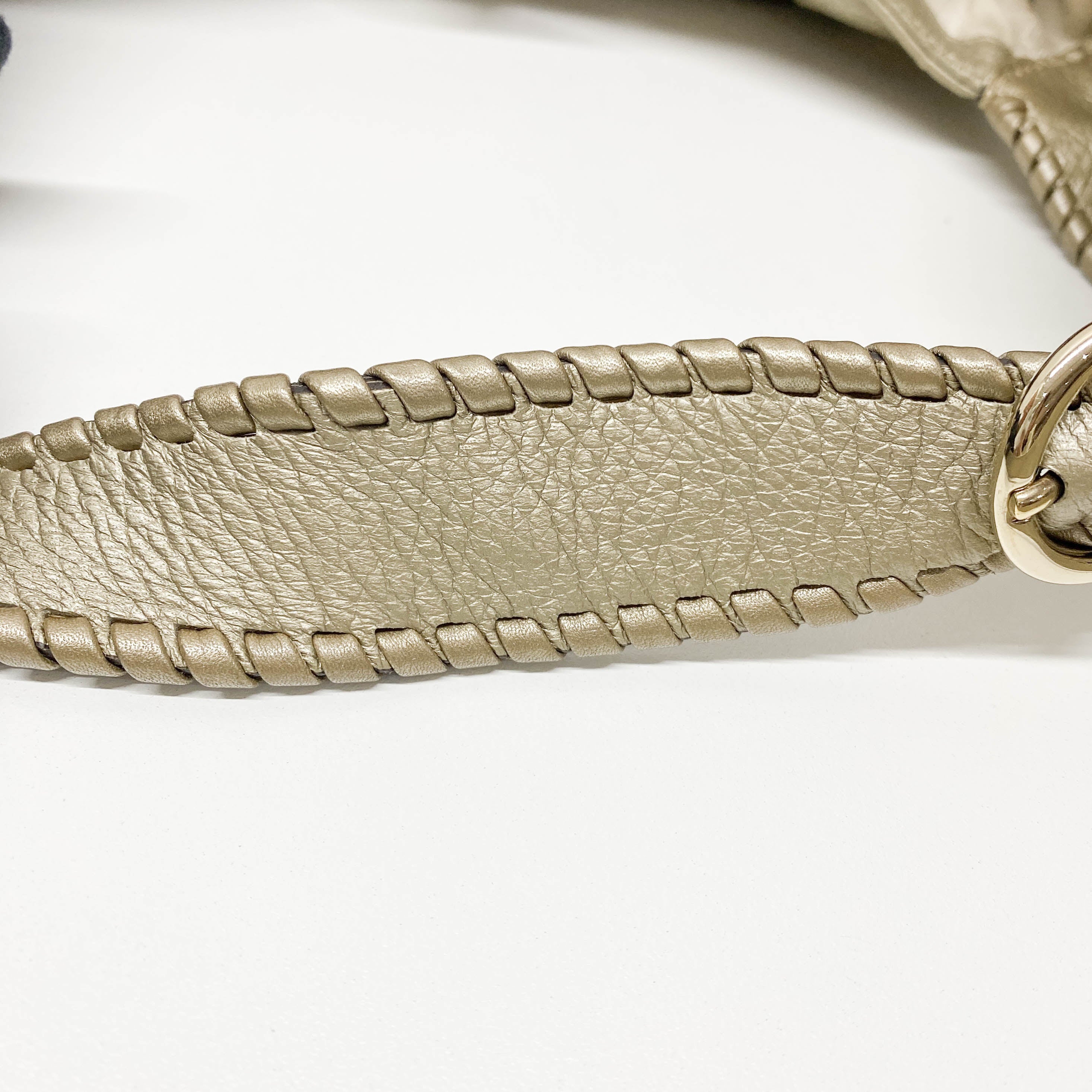 Jackie Gold Metallic Shoulder Bag