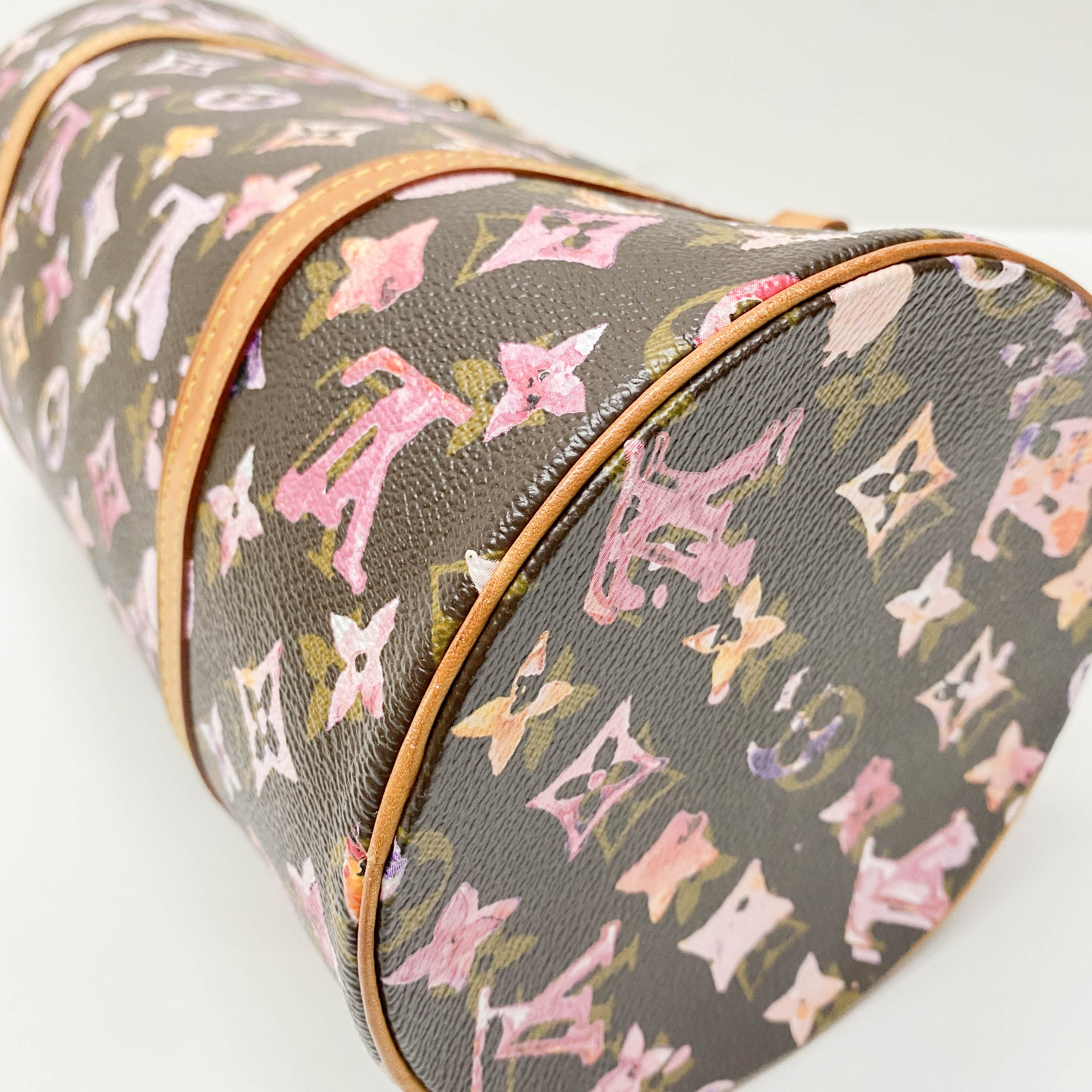 Papillon Watercolor Monogram Hand Bag