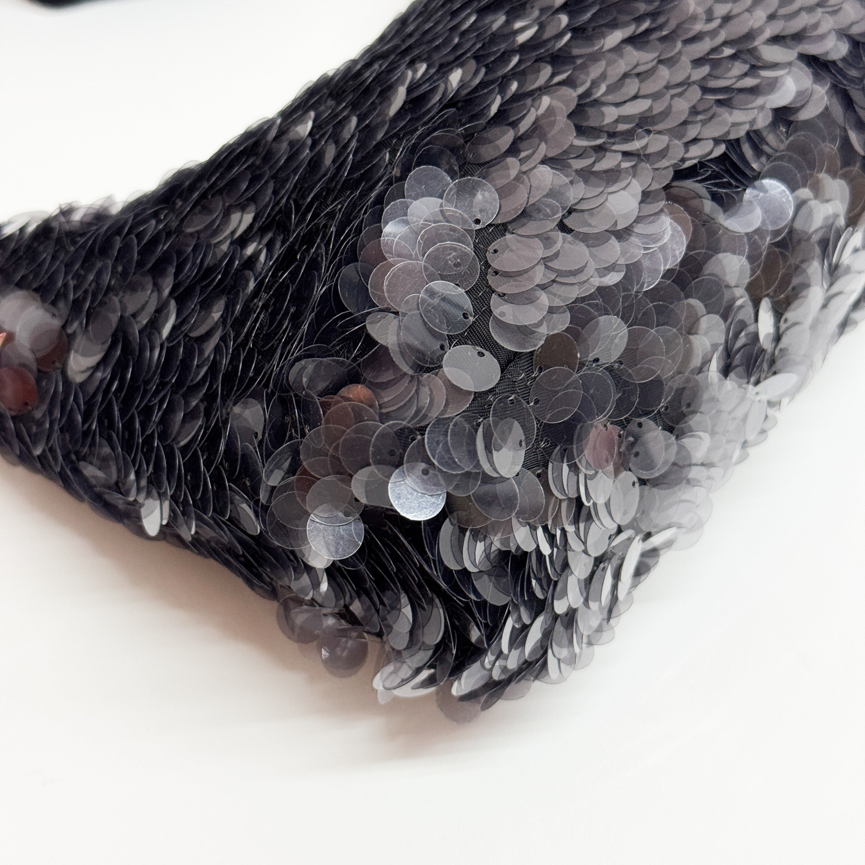 Vintage Black Sequin Shoulder Bag