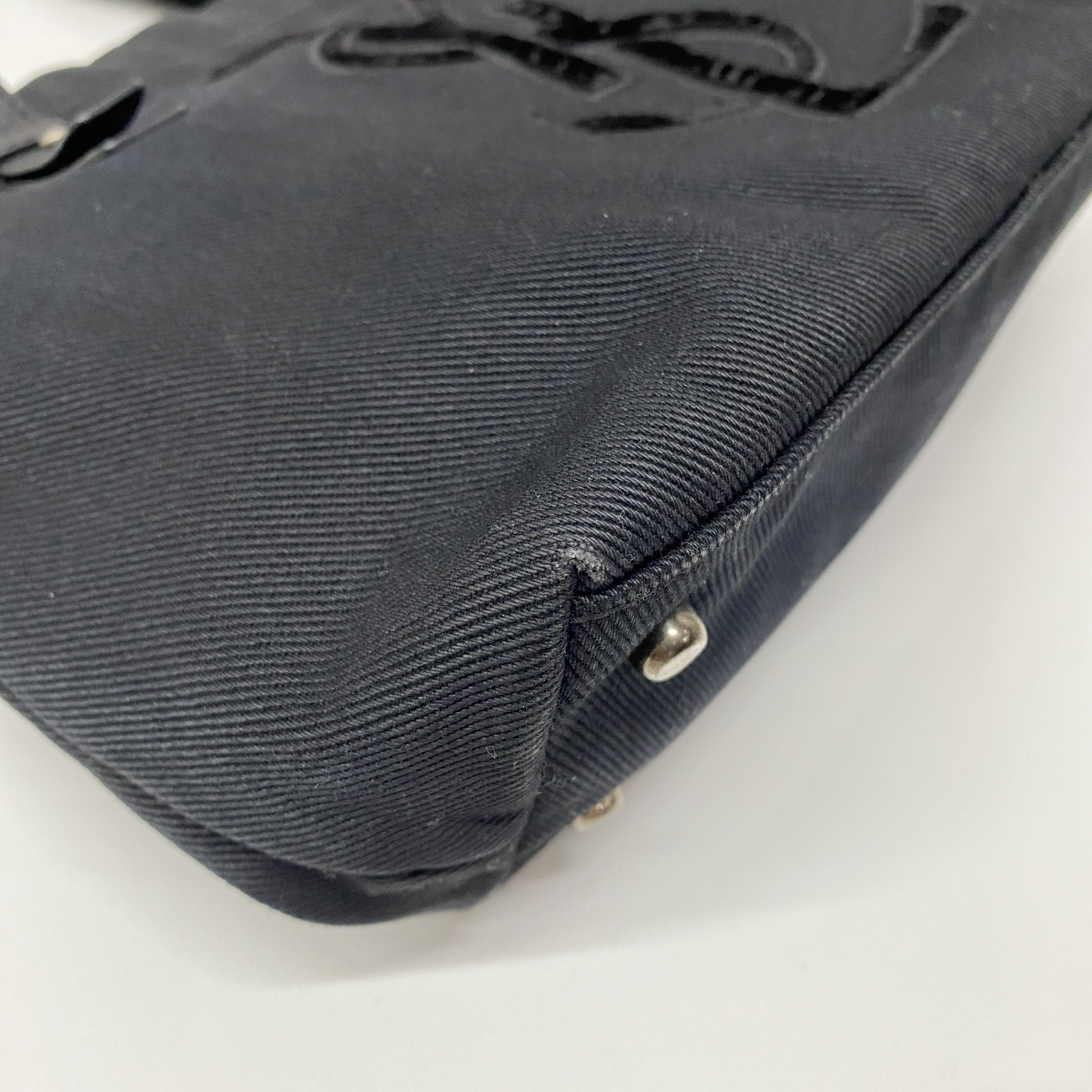 Black Canvas Tote Shoulder Bag