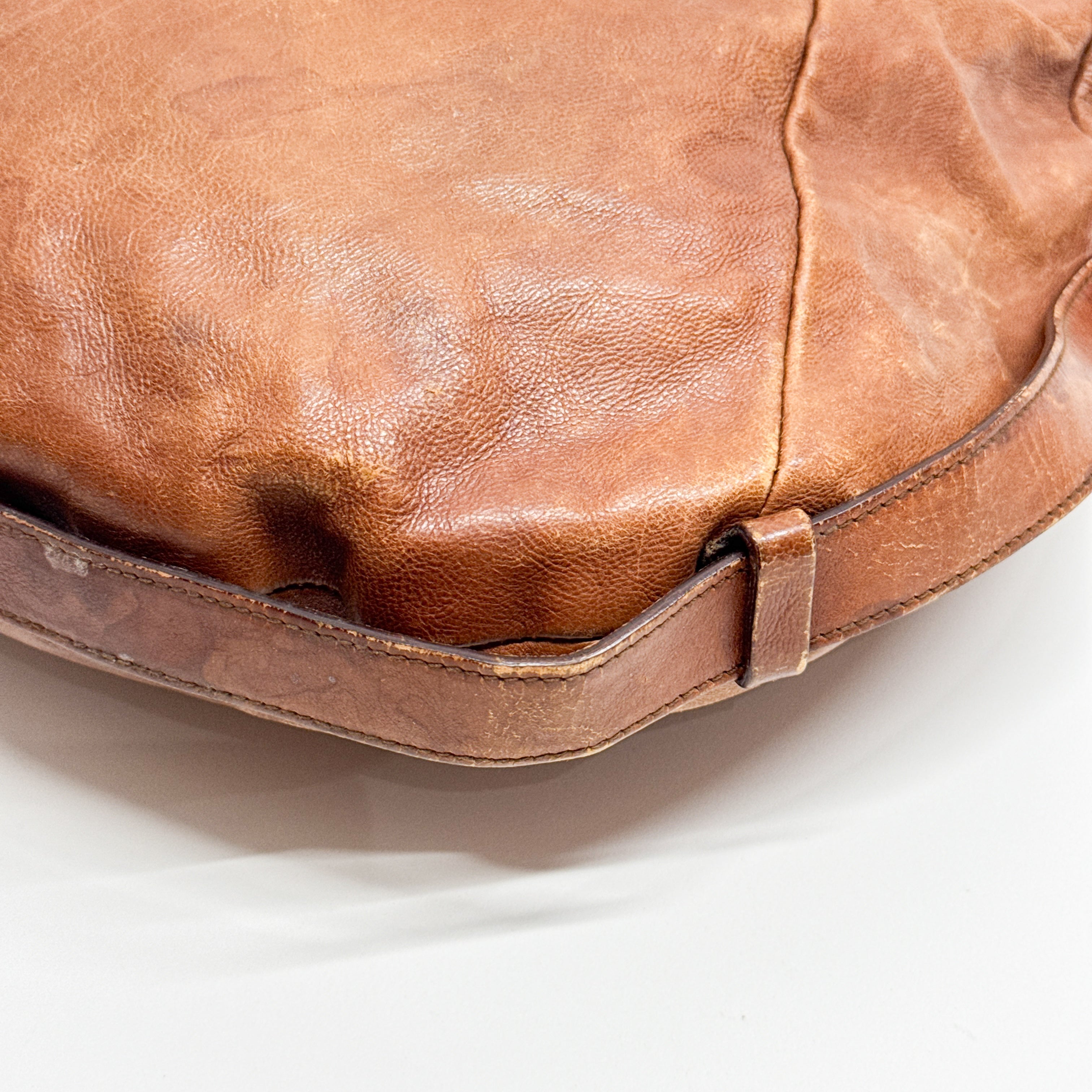 Mombasa Brown Leather Shoulder Bag