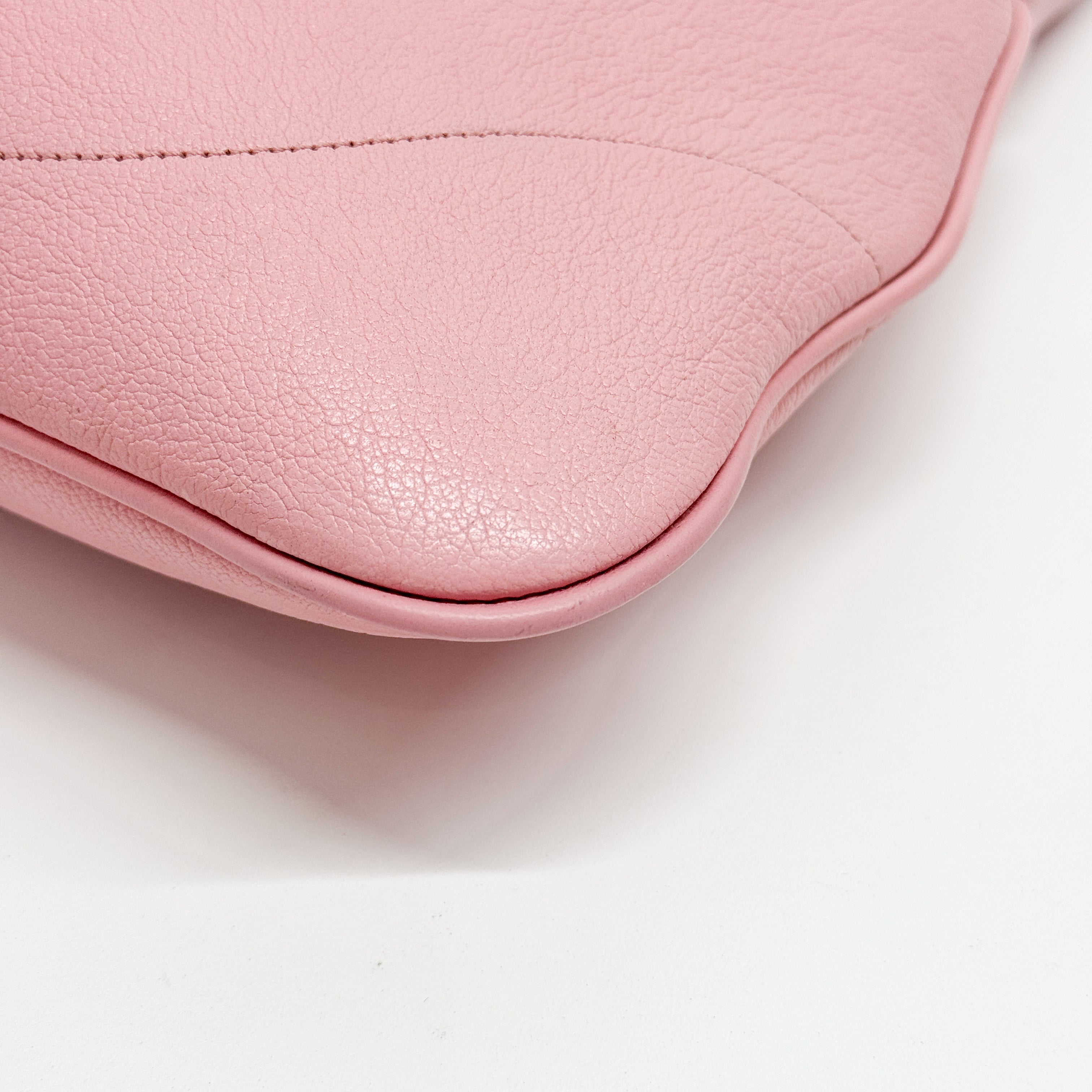 Pink Leather Shoulder Bag