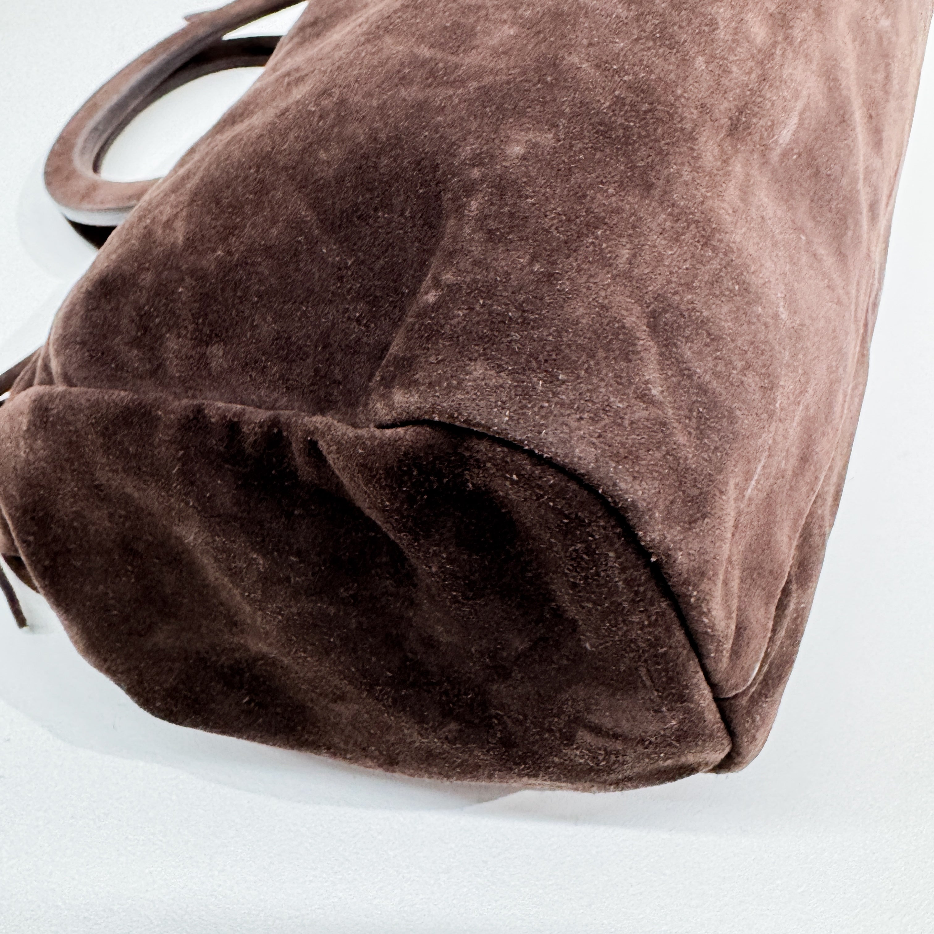 Vintage Brown Suede Hand Bag