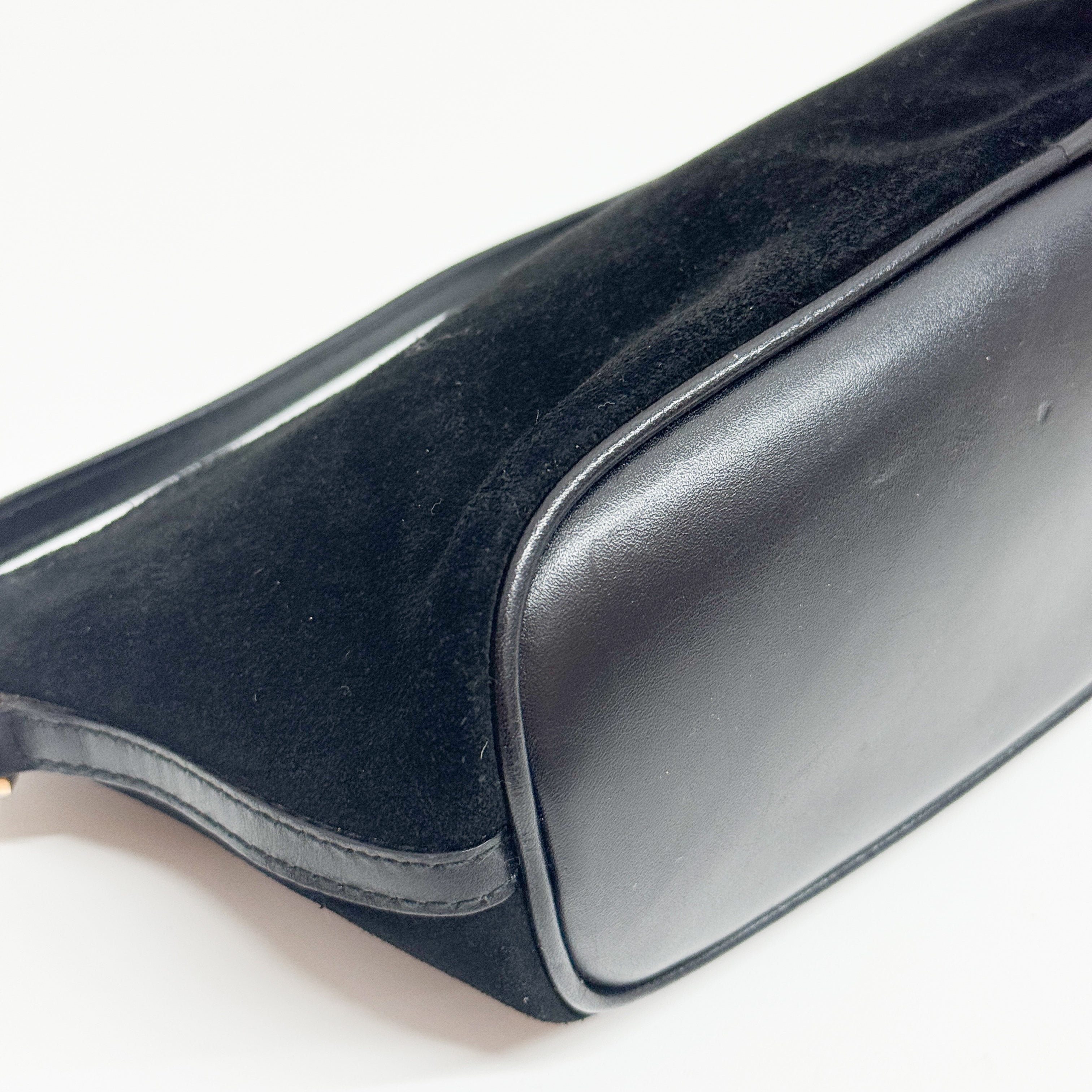 Black Suede Shoulder Bag