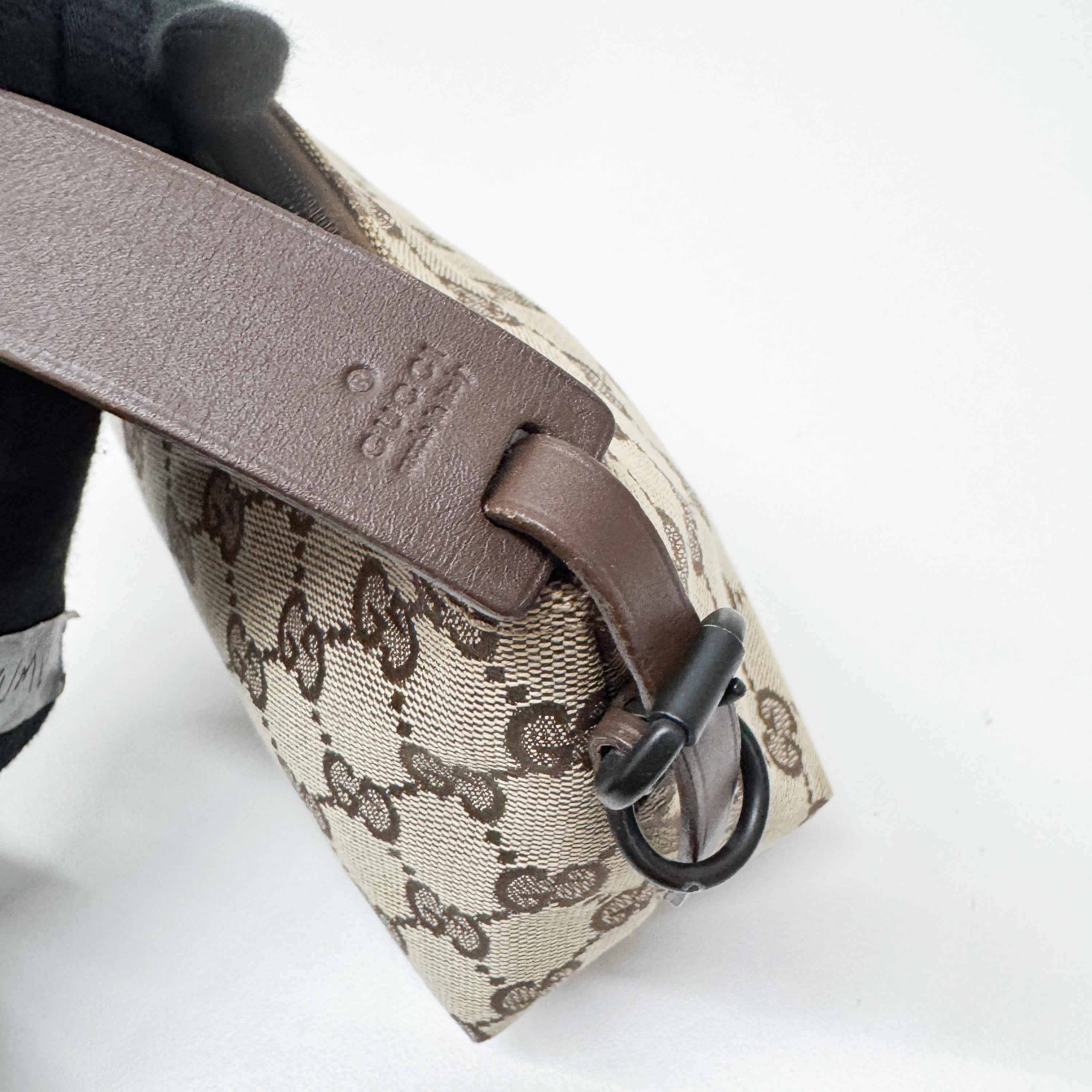 GG Brown Canvas Shoulder Bag