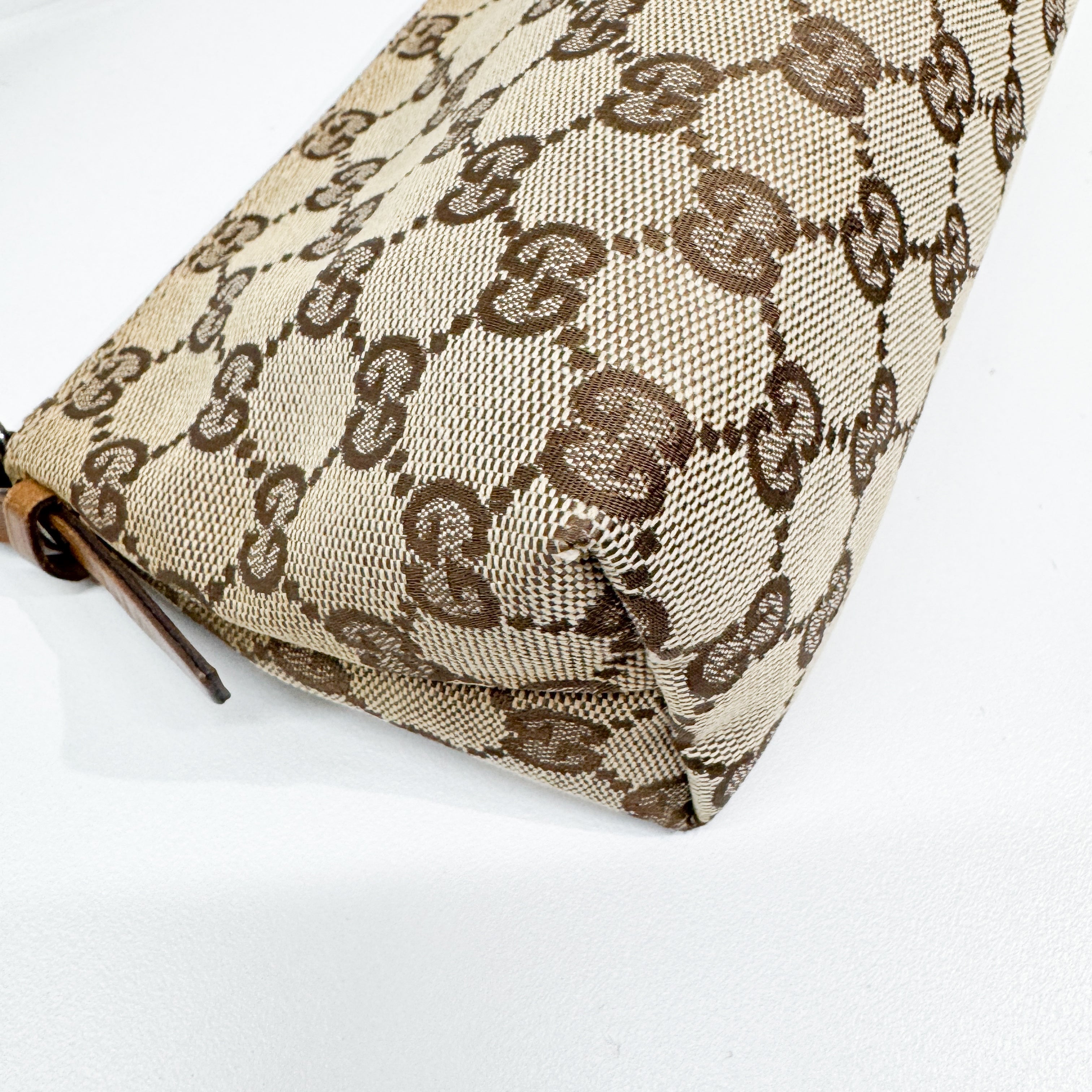 GG Beige Canvas Shoulder Bag