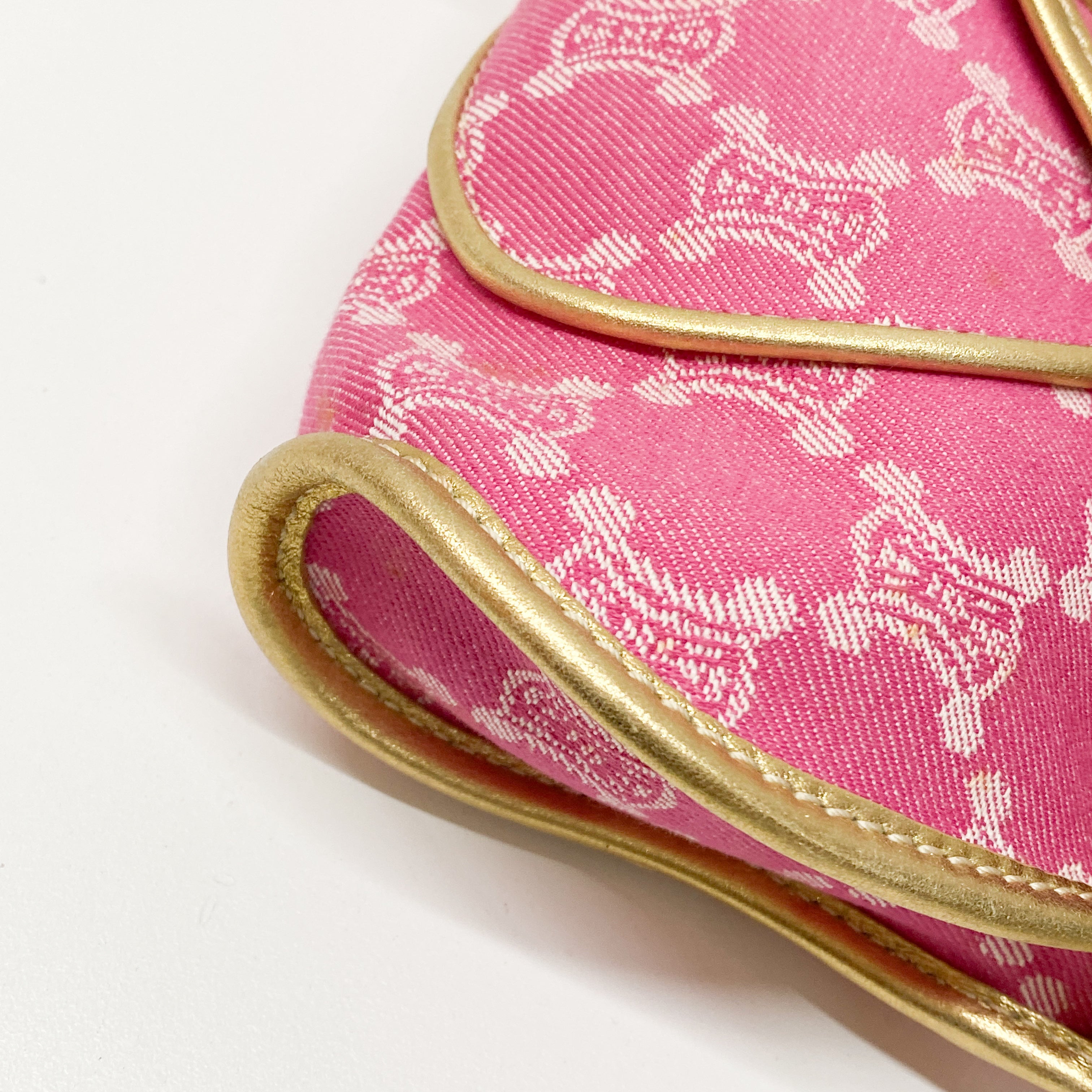 Vintage Pink Canvas Shoulder Bag