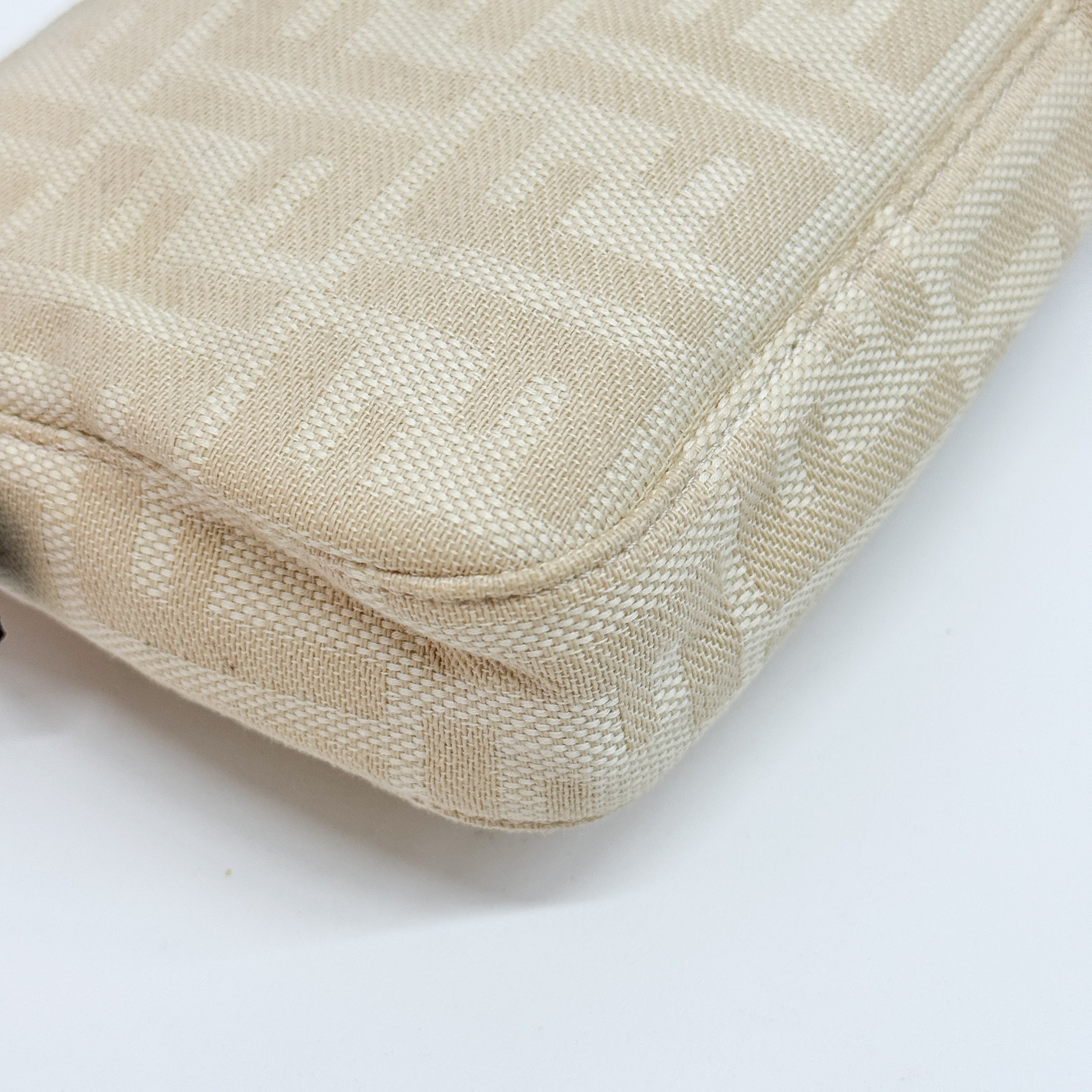 Baguette Zucca Beige Shoulder Bag