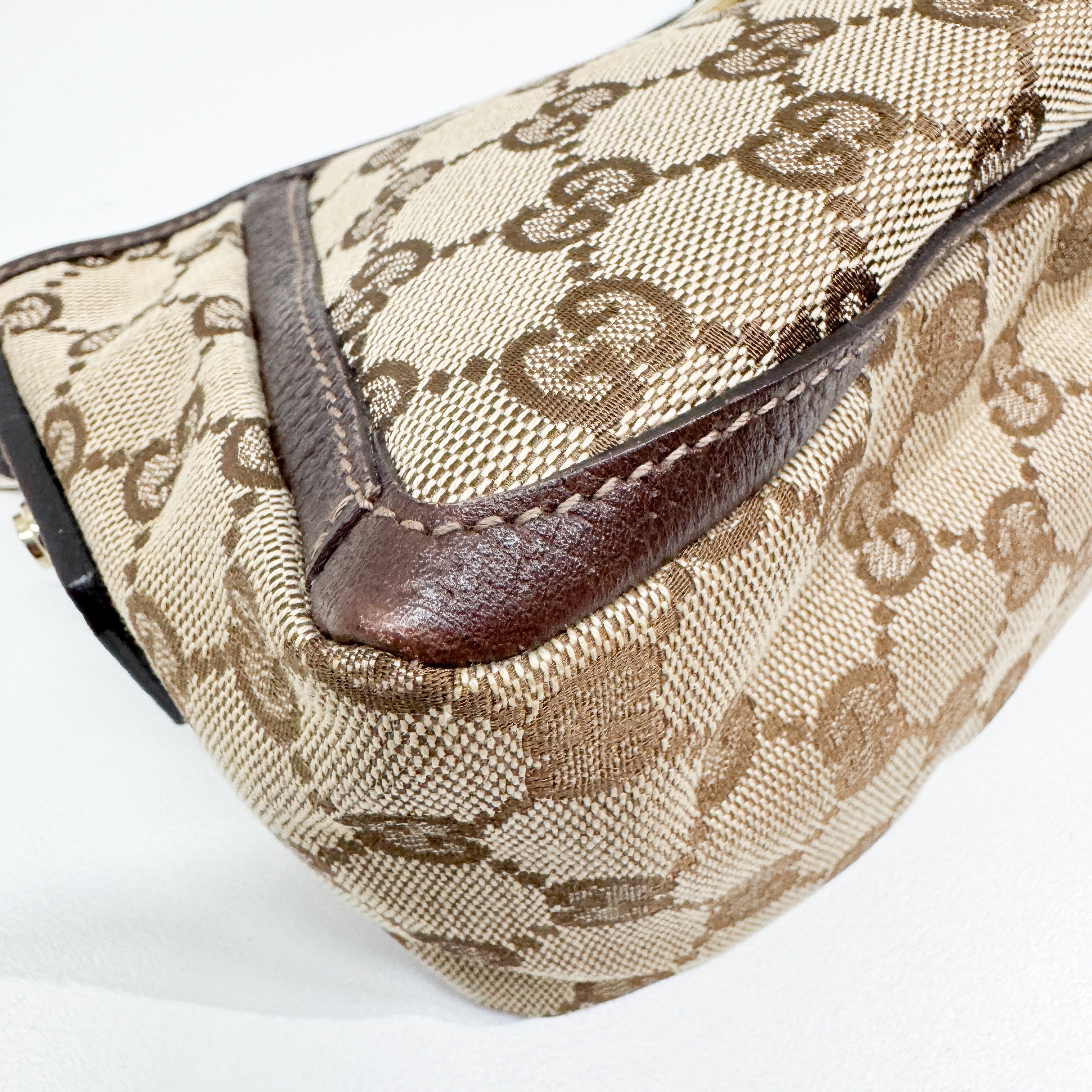 Abbey D-Ring Brown Canvas Shoulder Bag