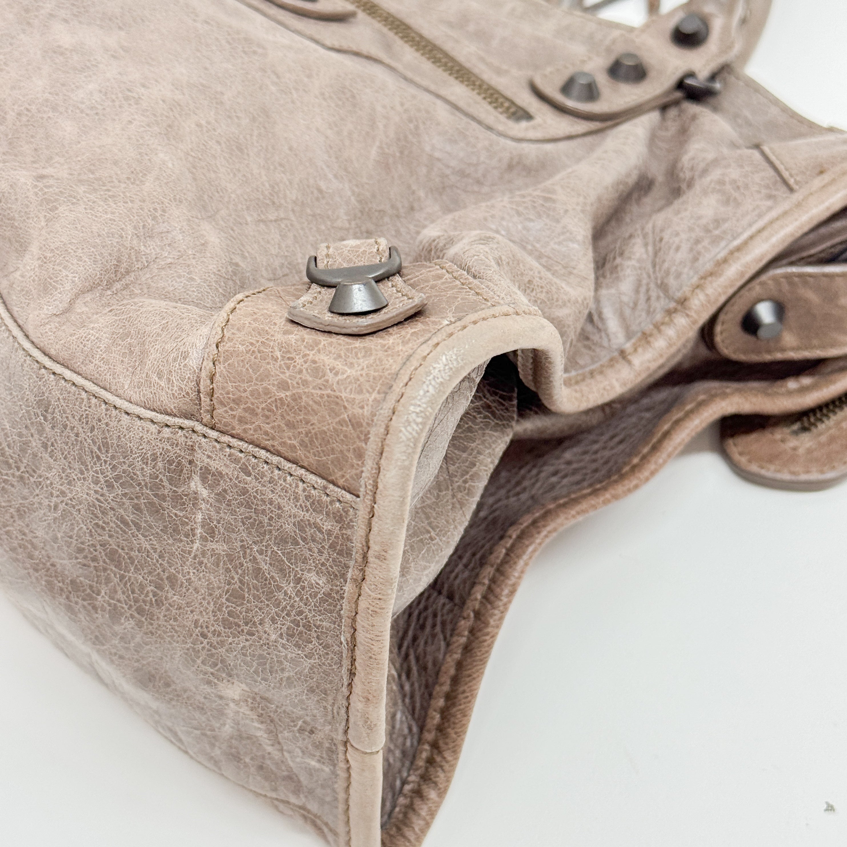 The City Brown Leather Two Way Bag