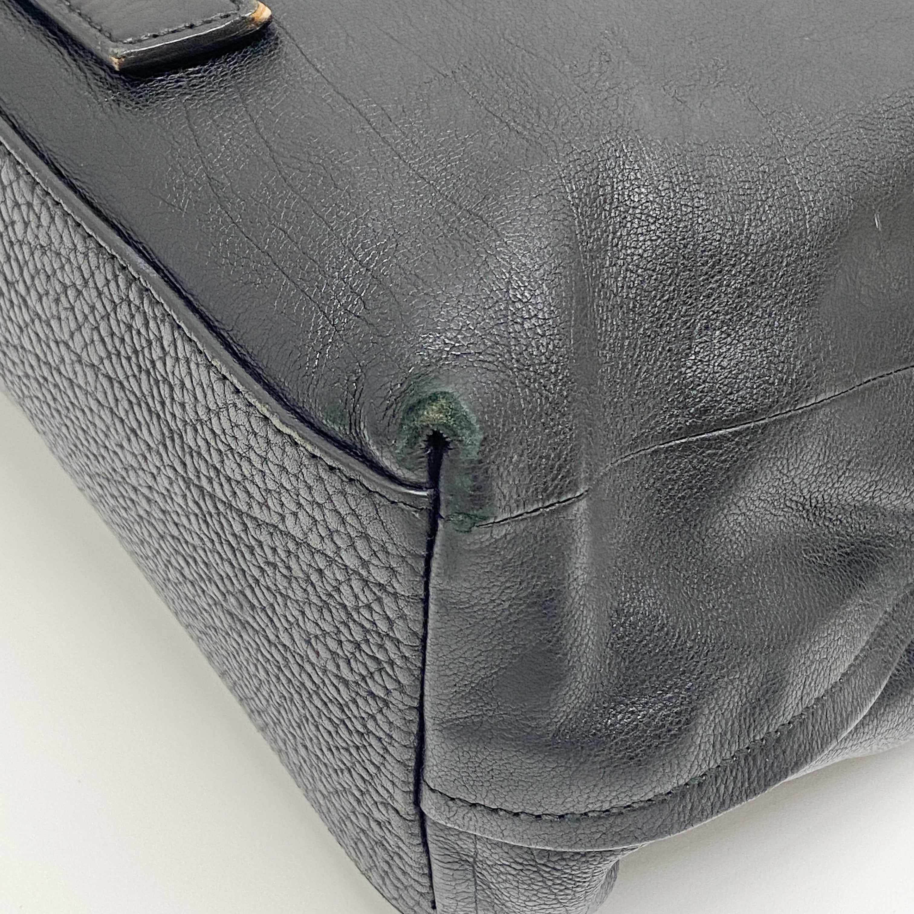 Black Leather Tote Bag
