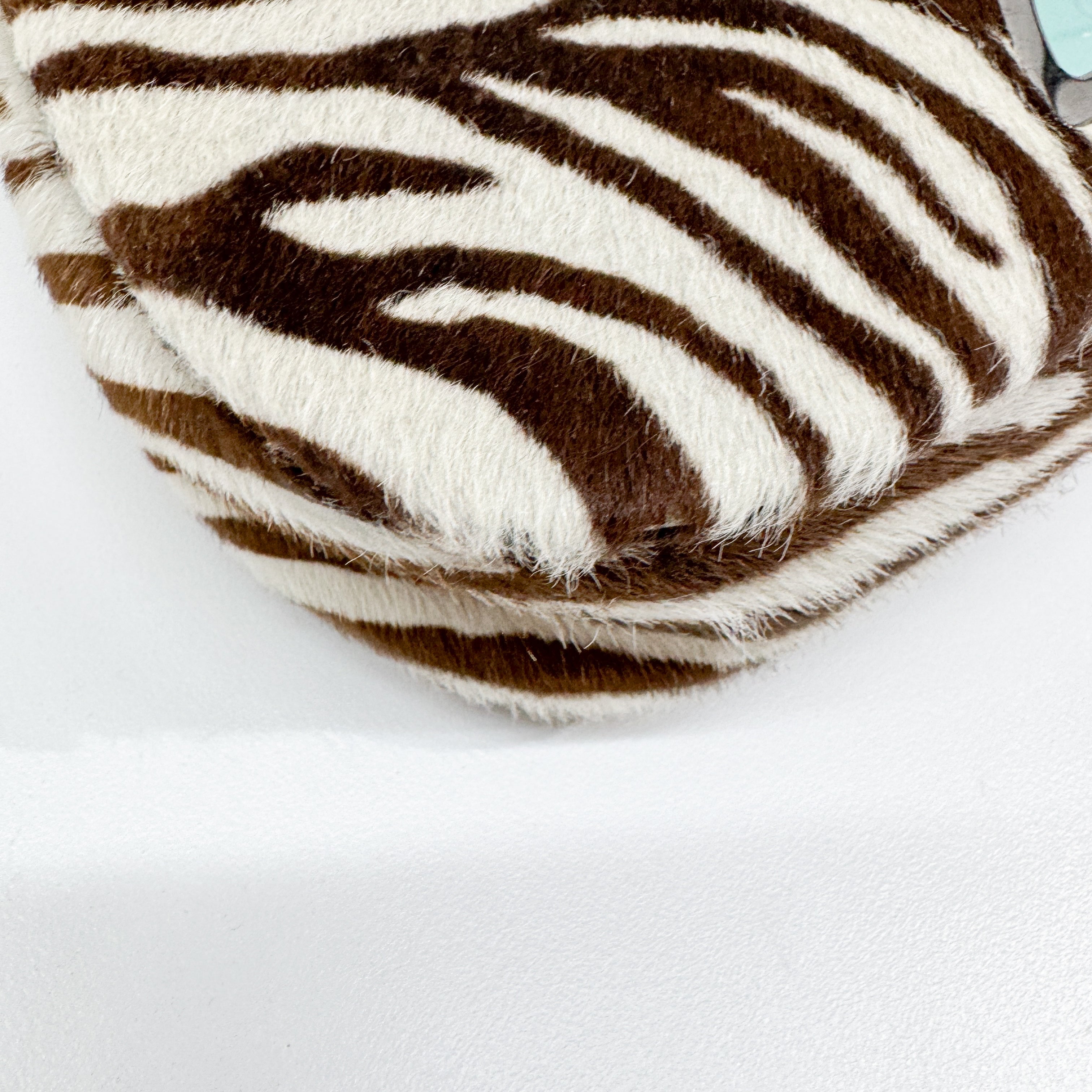 Limited Edition Malice Pearl Zebra Print Pony Hair Shoulder Bag