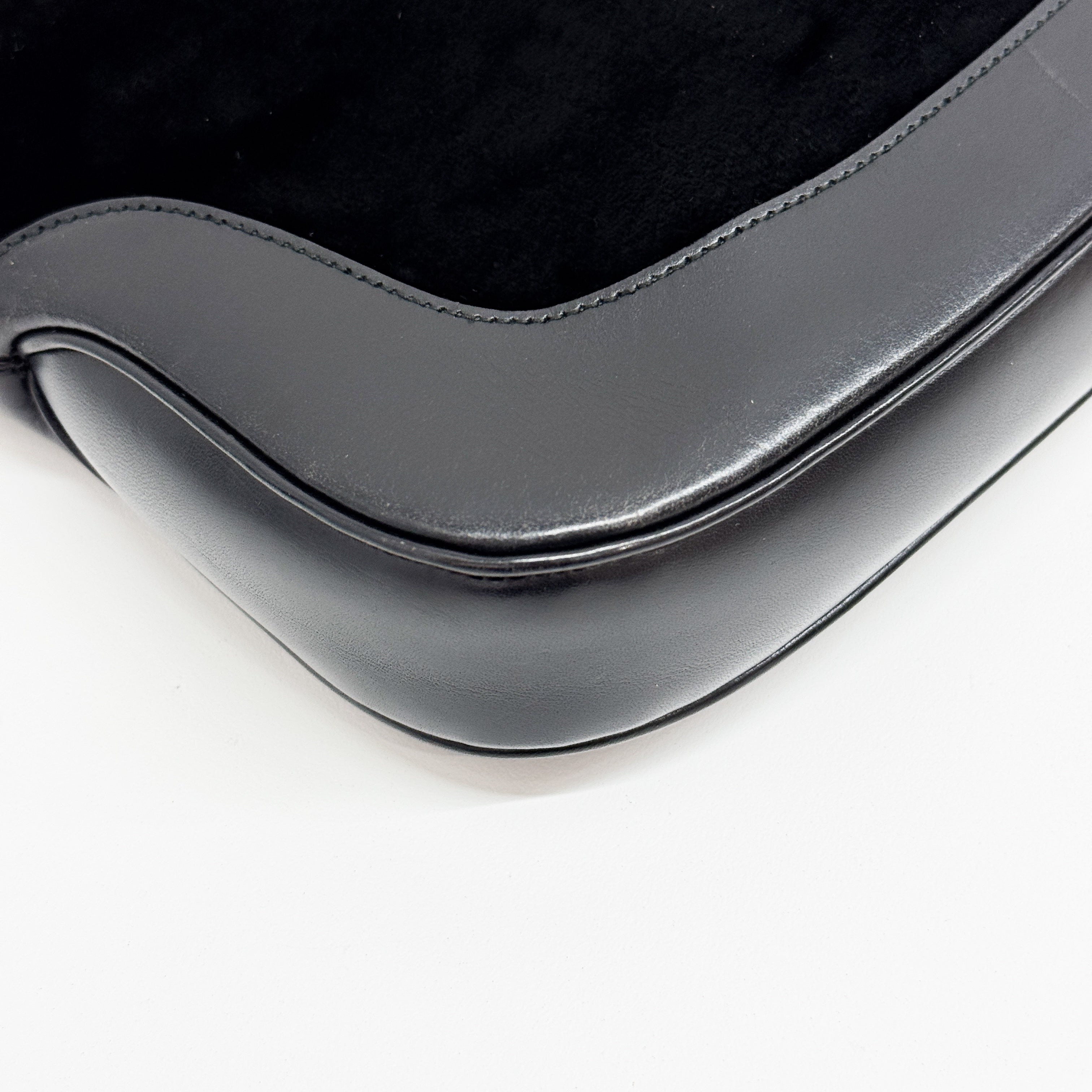 Jackie Black Velvet Shoulder Bag