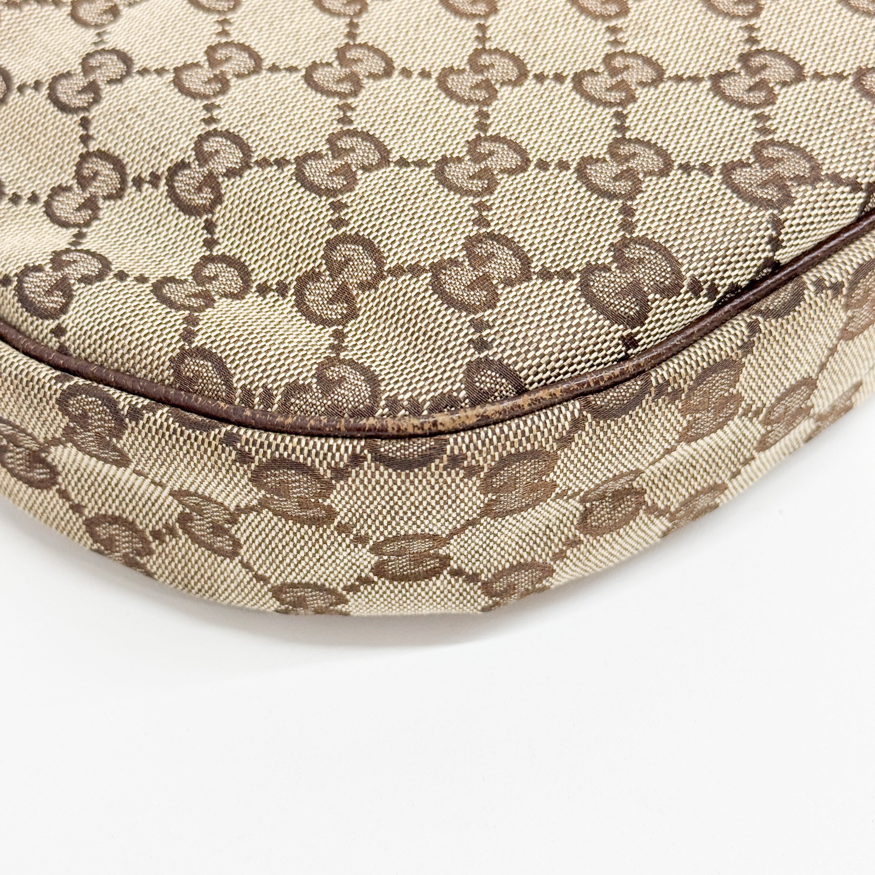 Vintage Brown Canvas Shoulder Bag