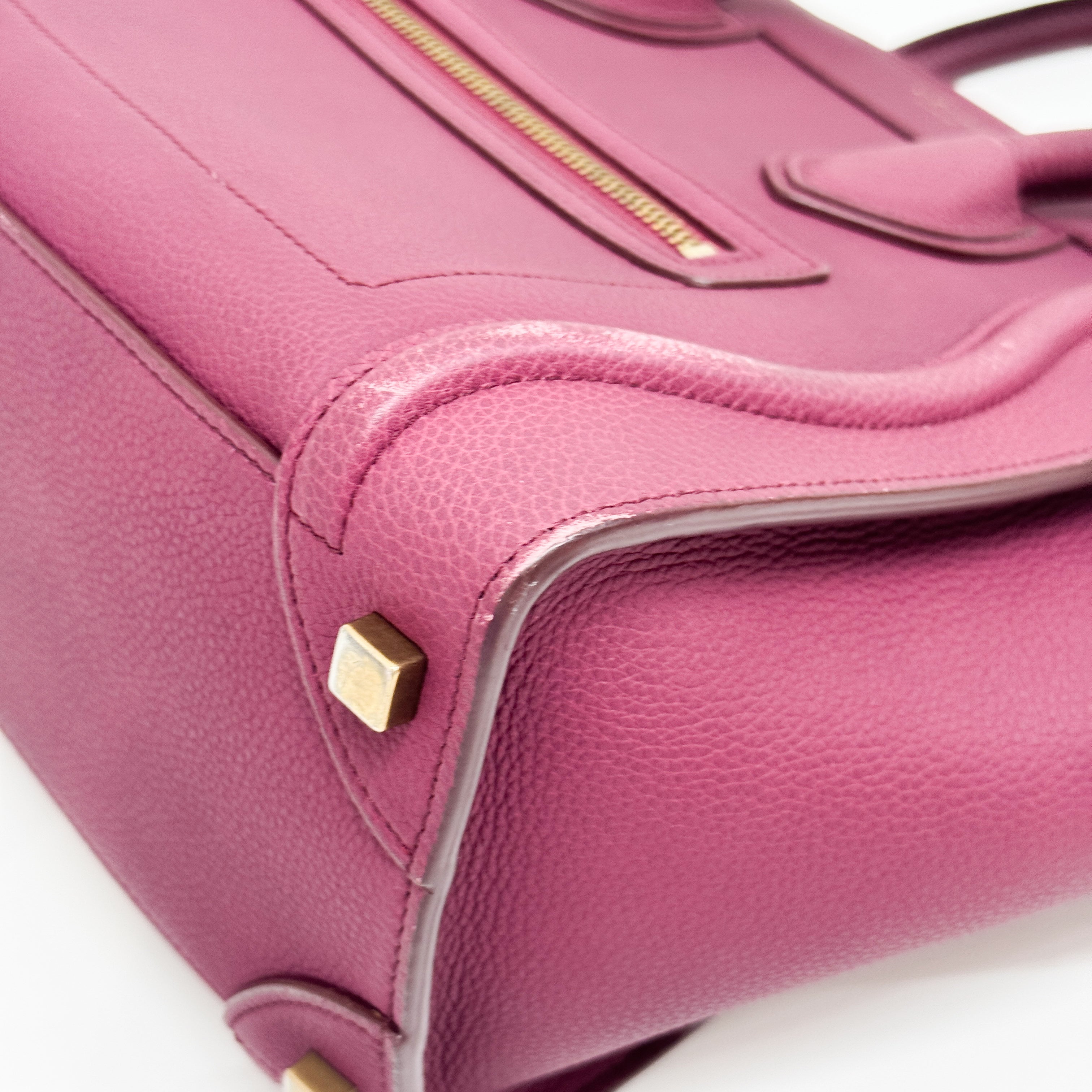 Luggage Microshopper Leather Tote Bag