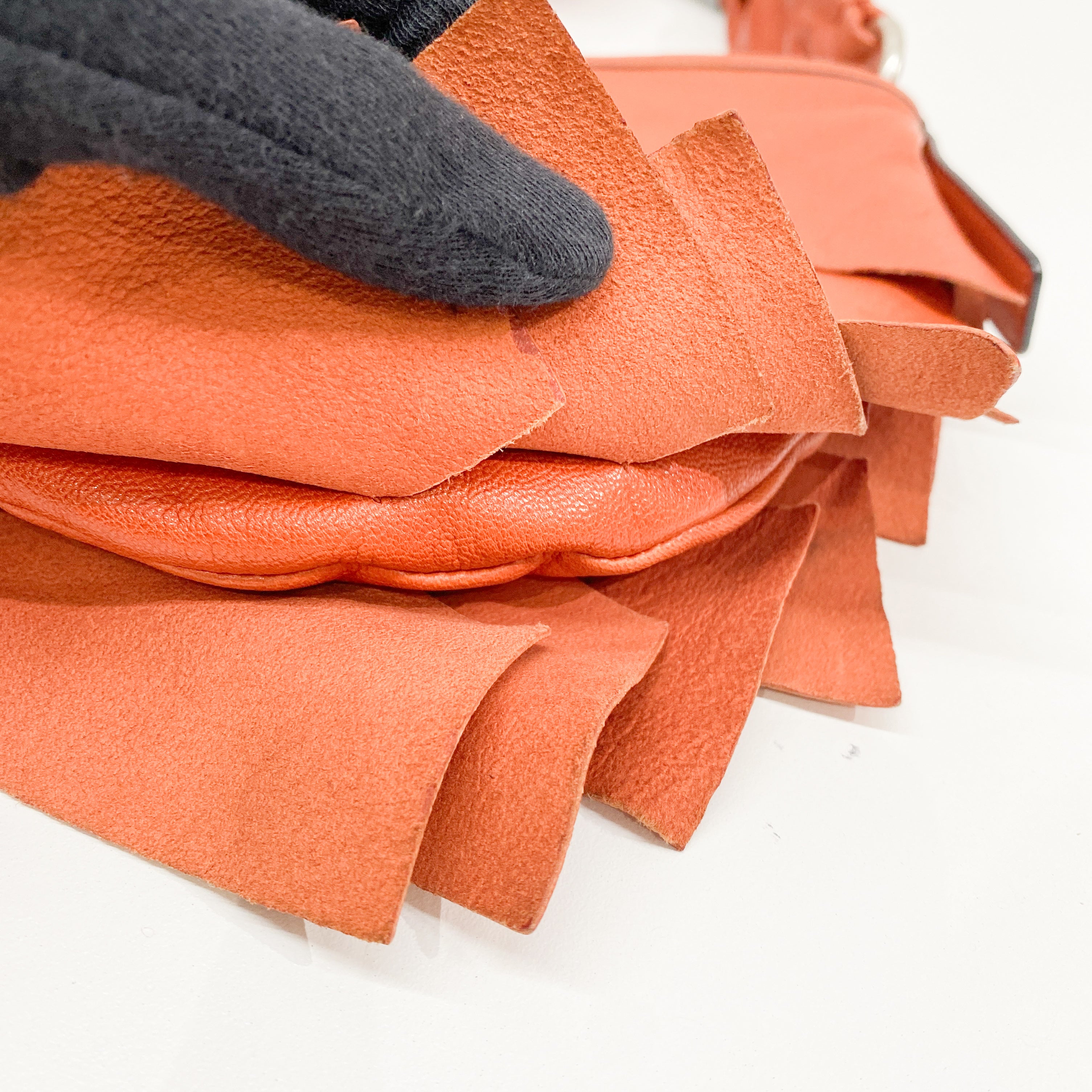 Saint Tropez Orange Leather Shoulder Bag