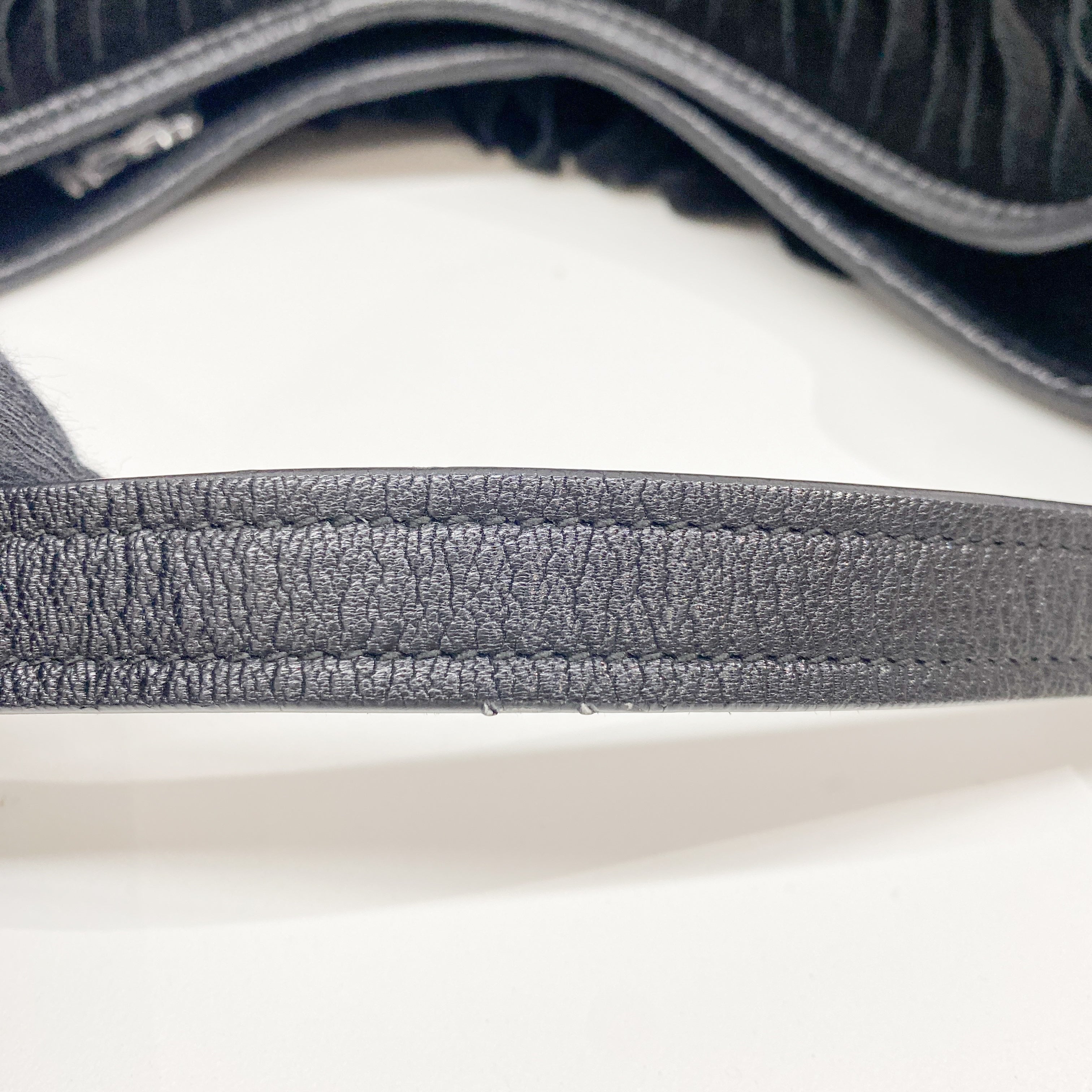 Fringe Black Suede Hobo Bag