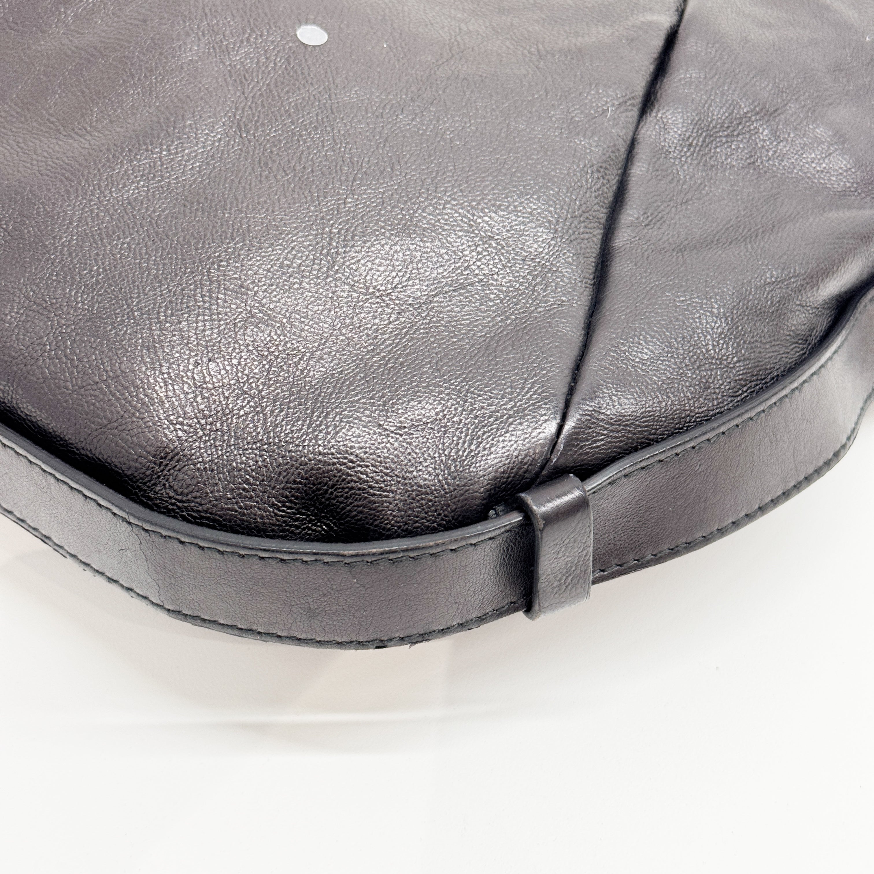 Mombasa Black Leather Shoulder Bag