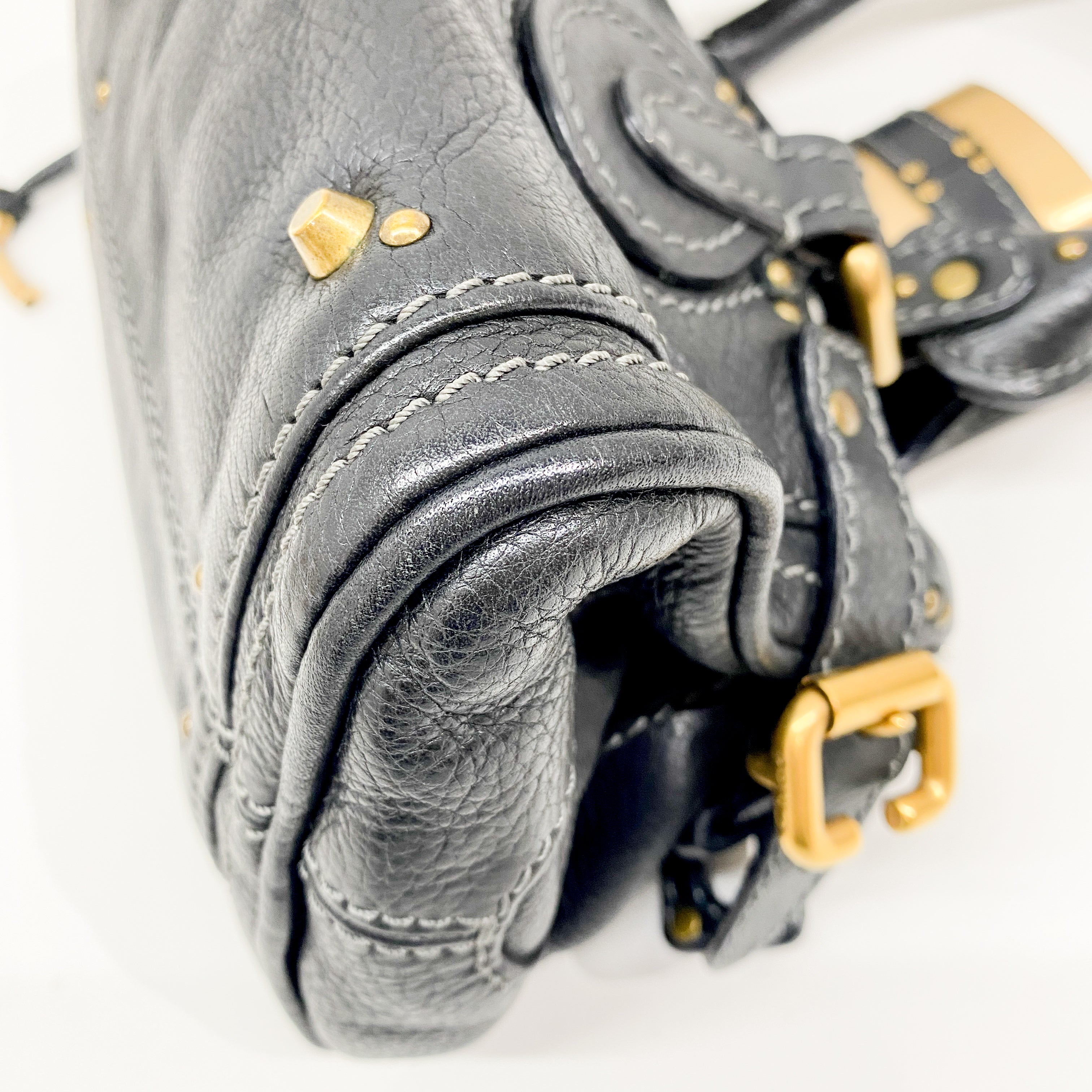 Mini Paddington Black Leather Shoulder Bag