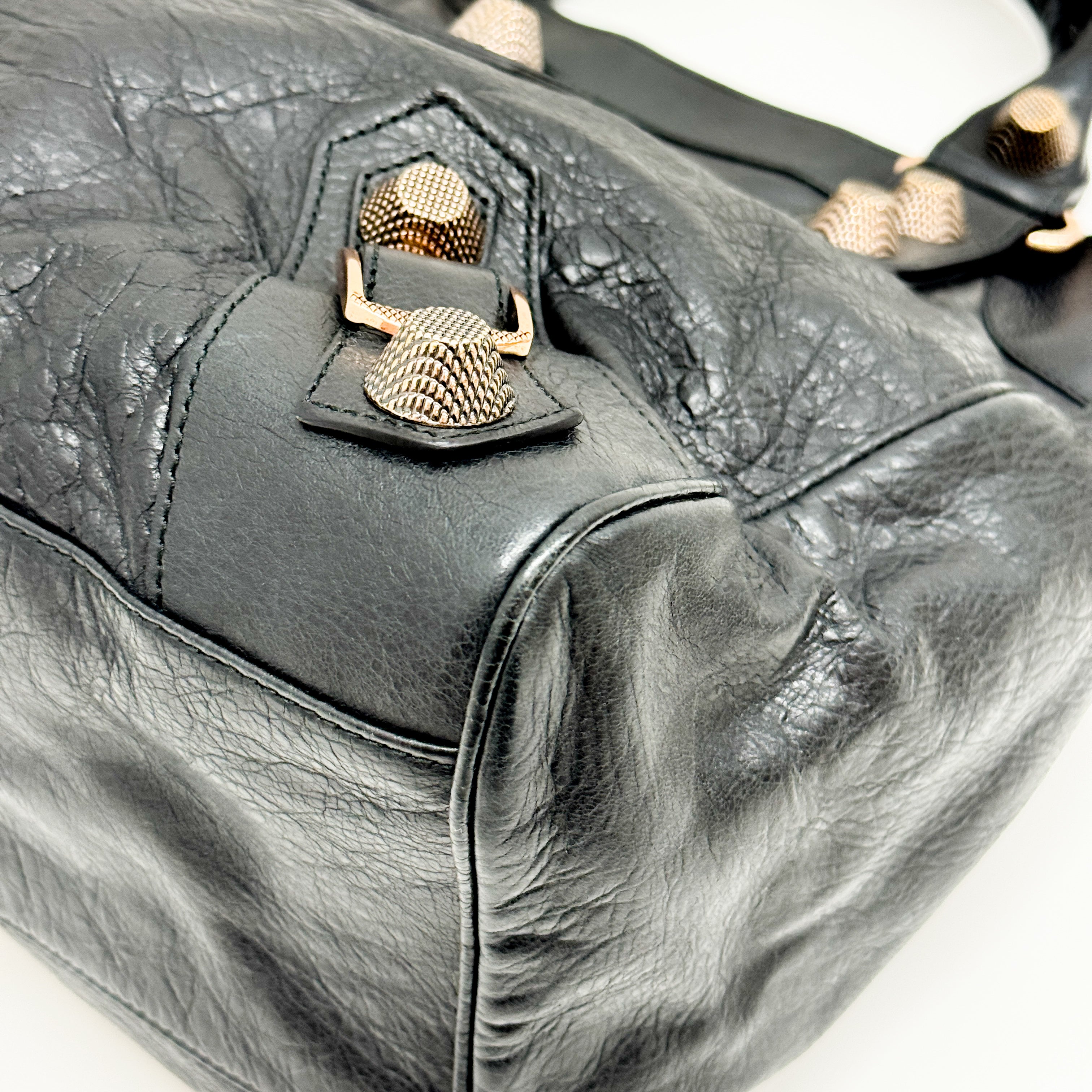 The Velo Black Calfskin Leather Two Way Bag