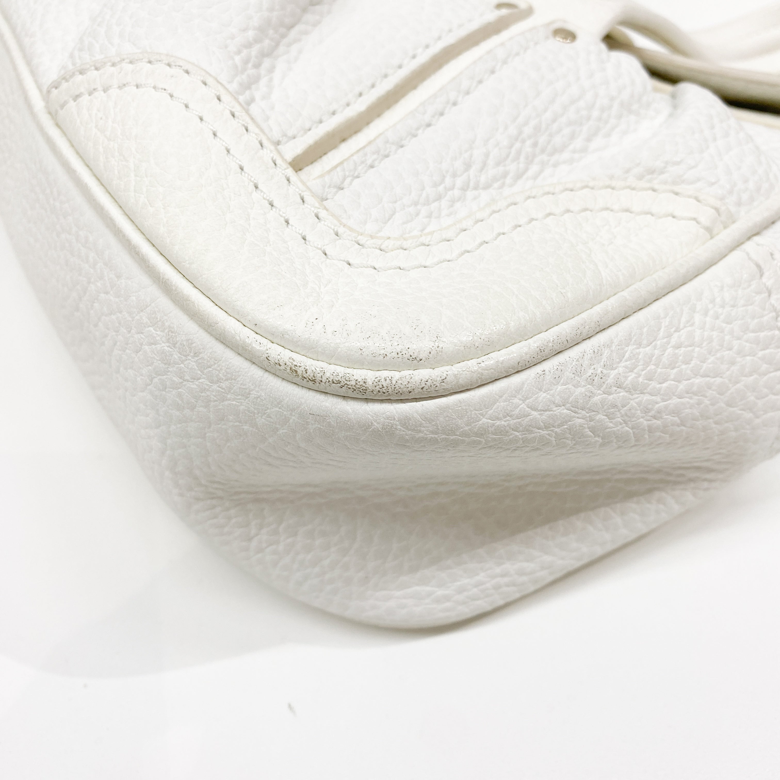 White Leather Shoulder Bag