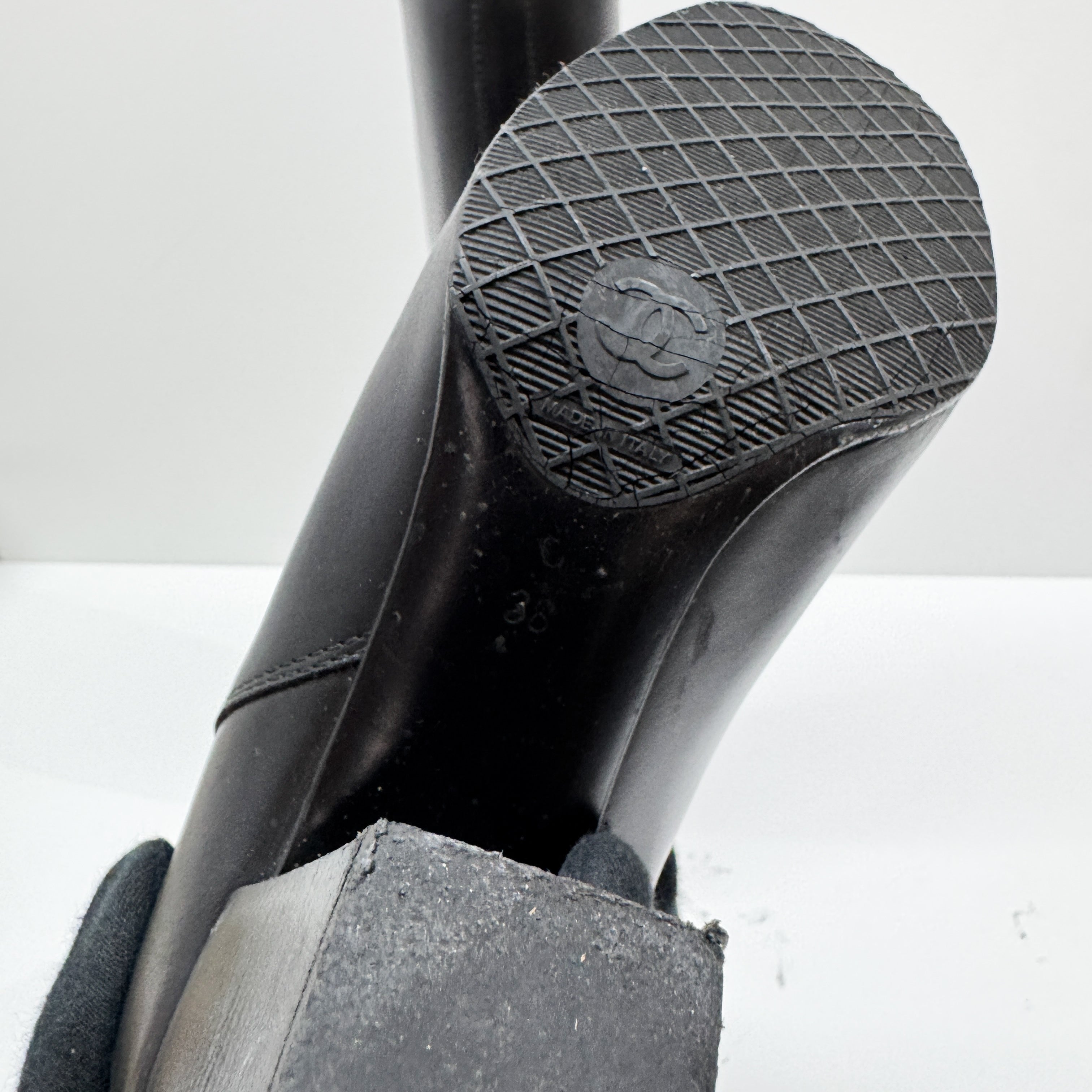 Size 38 EU Black Leather Long Boots