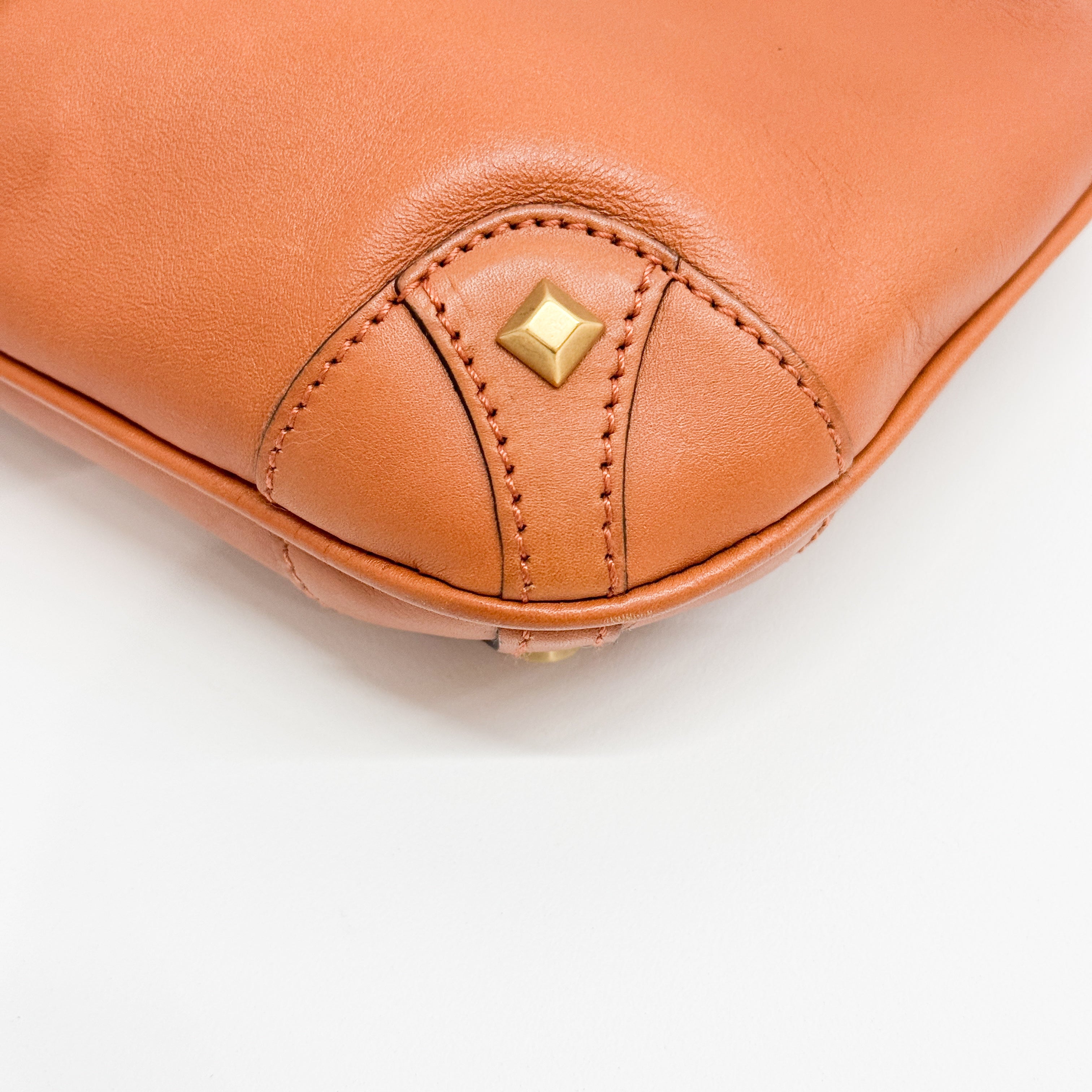 Mini Jackie Orange Leather Shoulder Bag