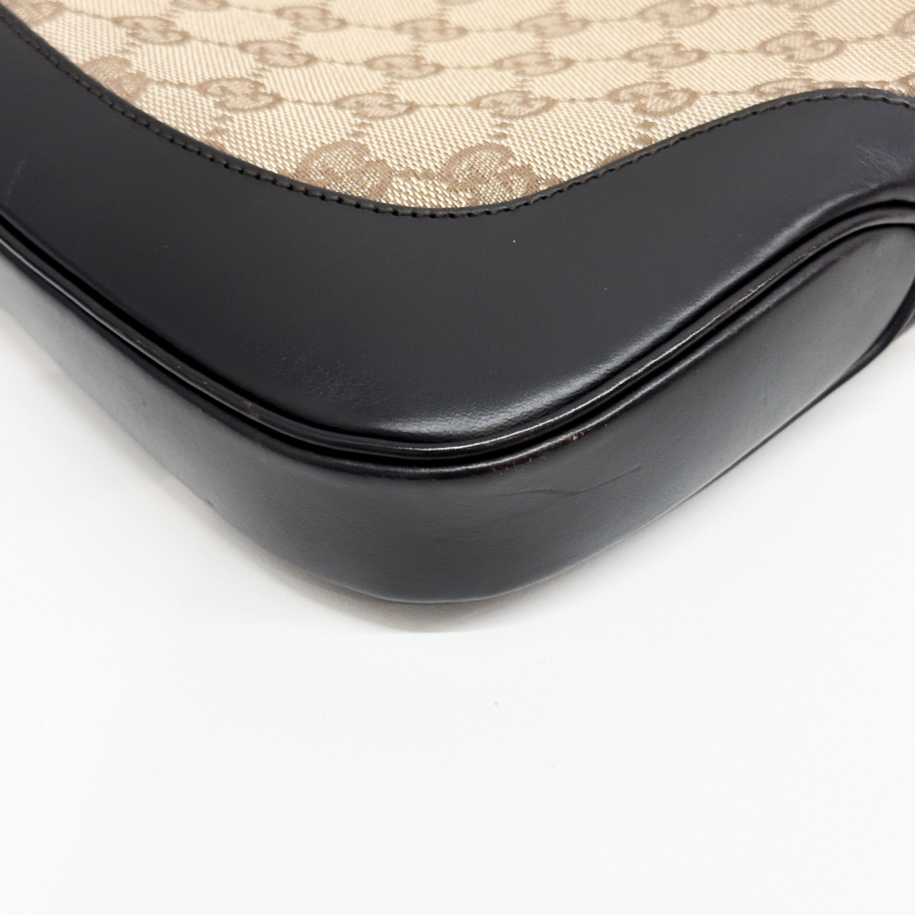 Jackie Beige Canvas Shoulder Bag