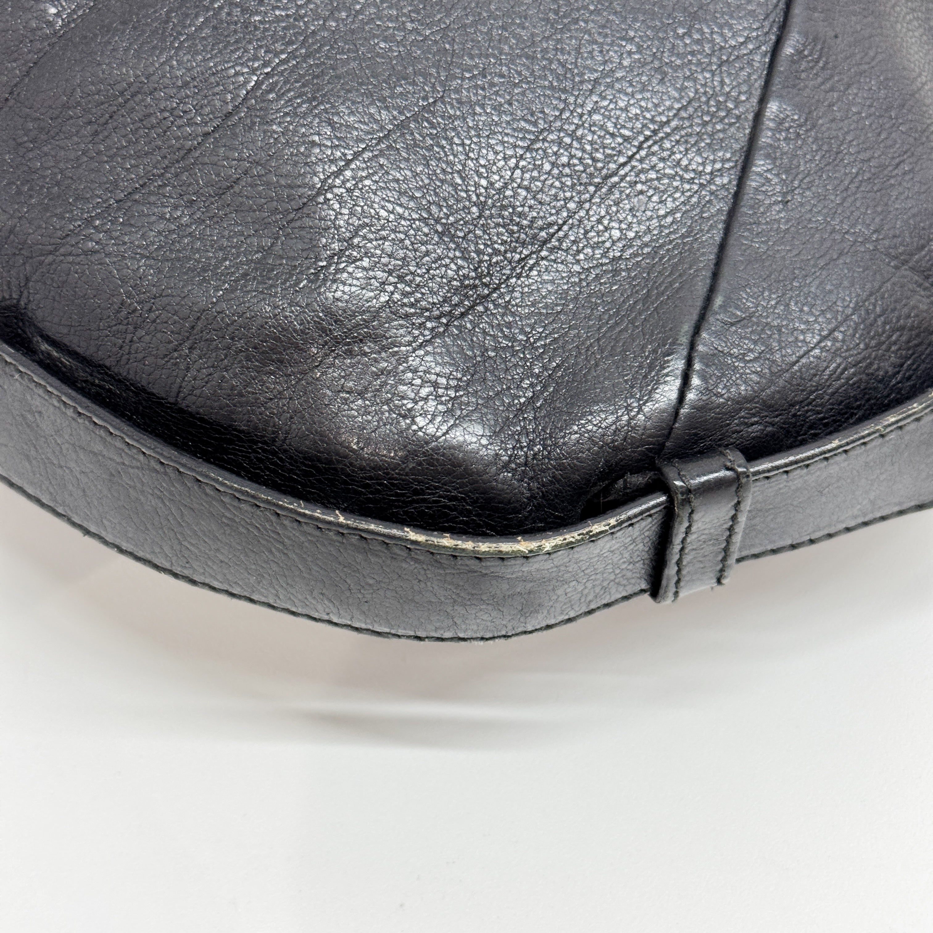 Mombasa Black Leather Shoulder Bag