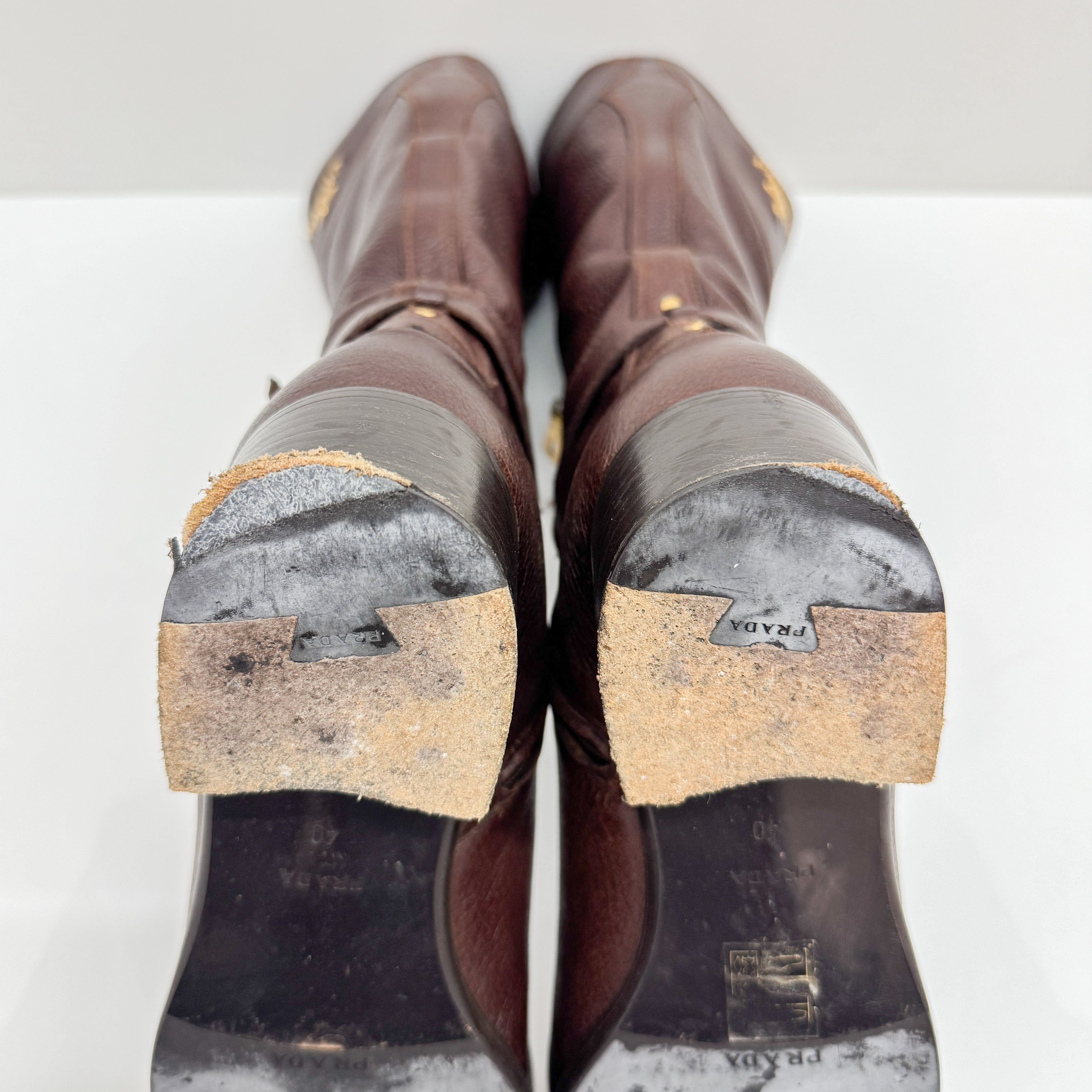 Size 40 EU Brown Leather Long Boots