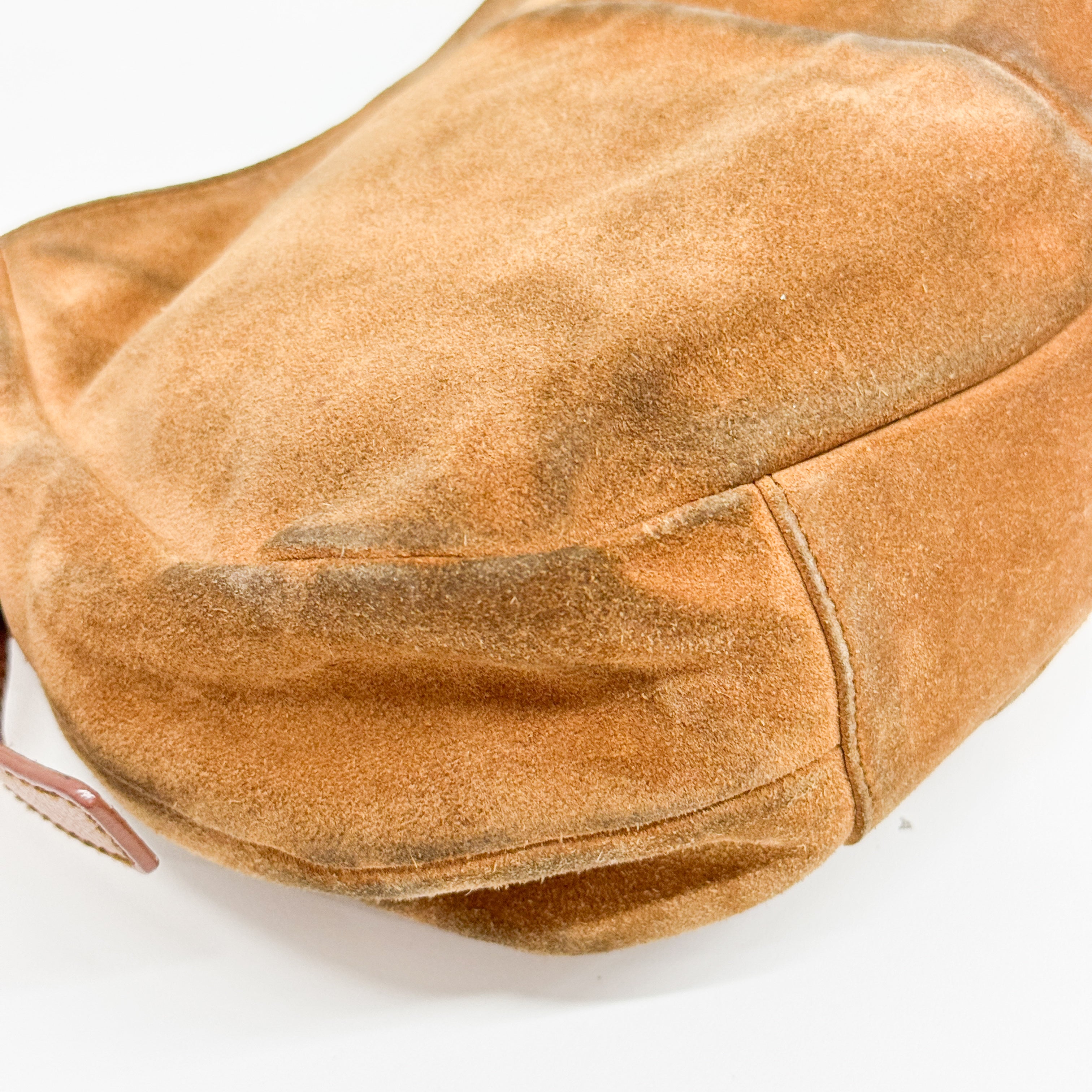 Vintage Brown Suede Shoulder Bag