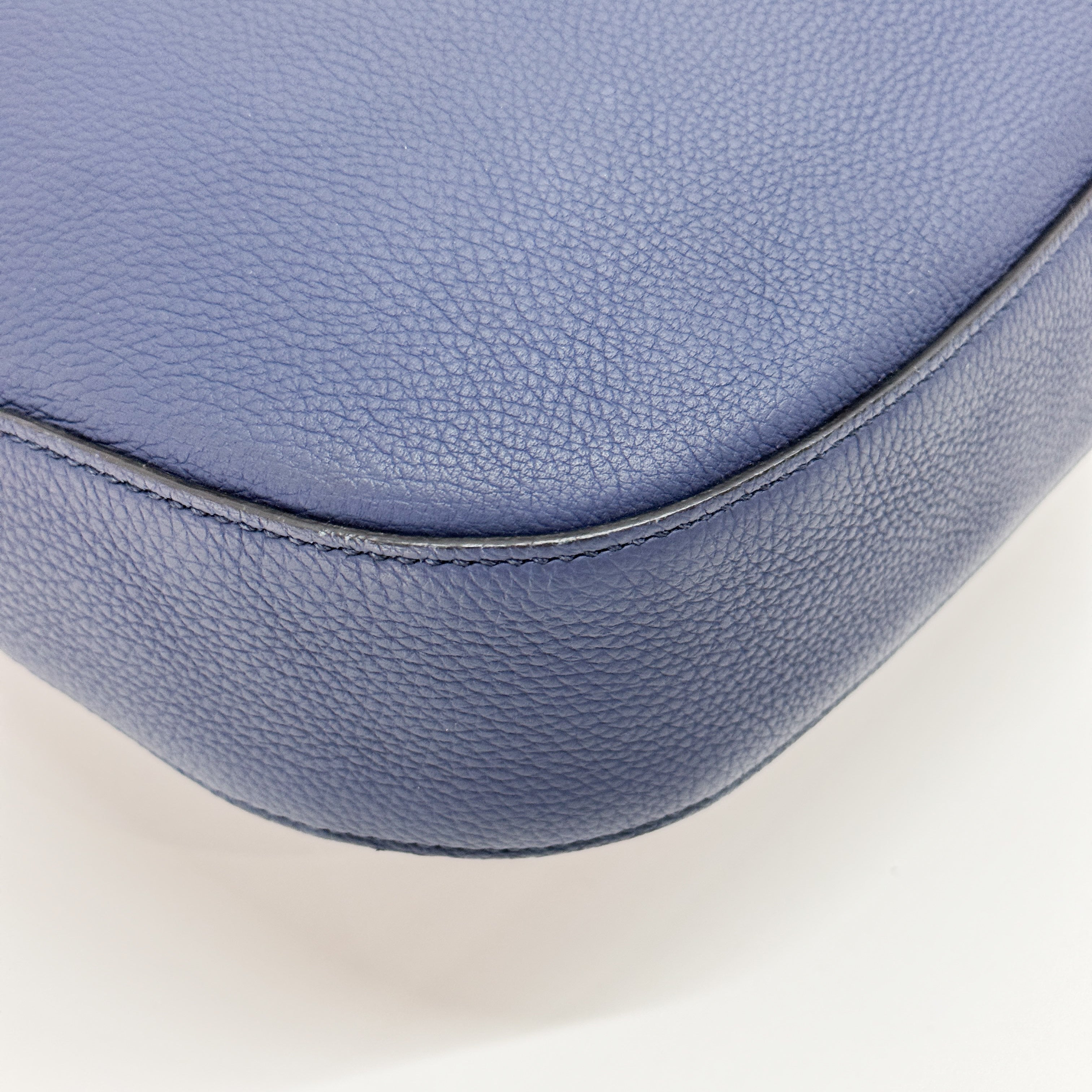 Jackie Blue Leather Shoulder Bag