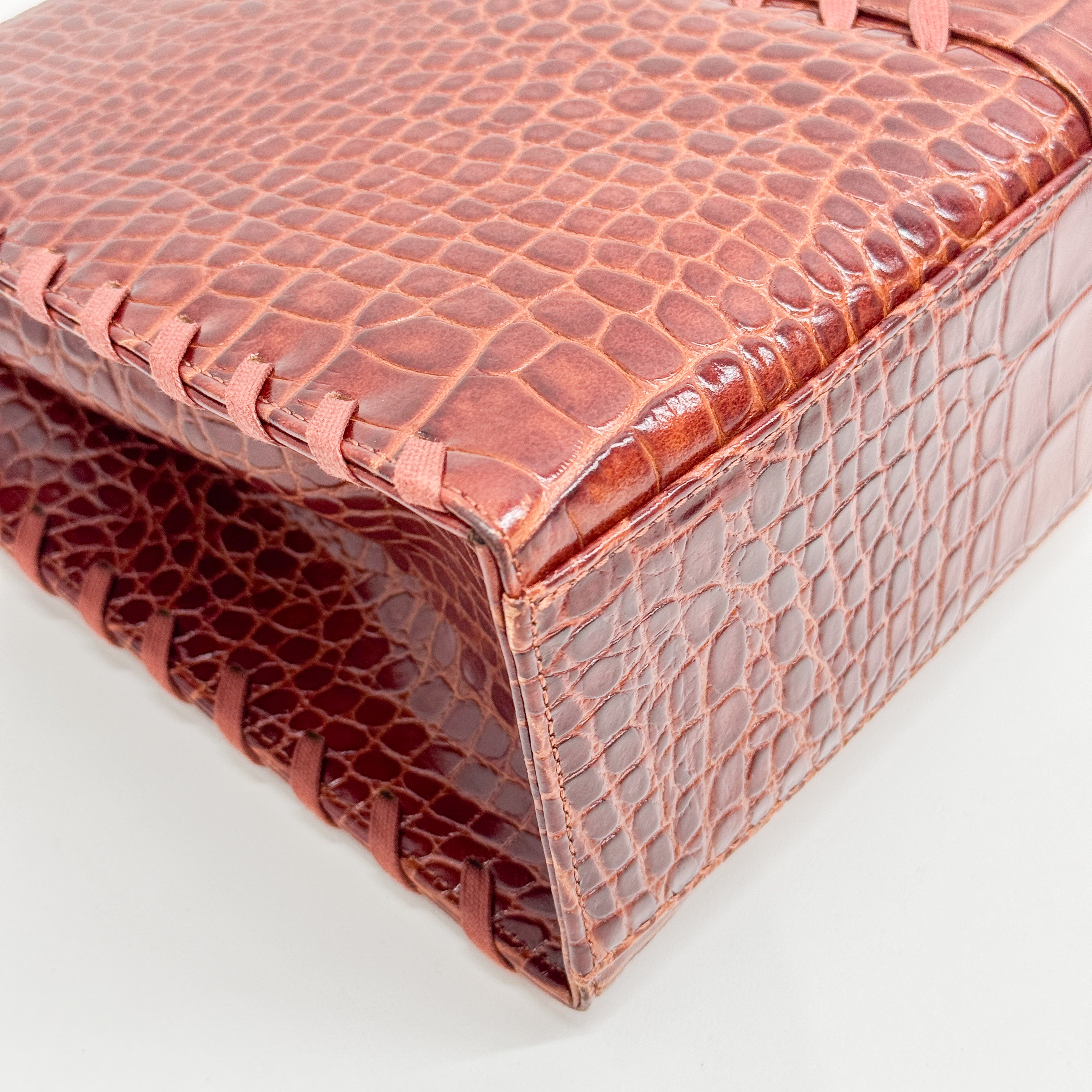 Cassandra Red Leather Hand Bag