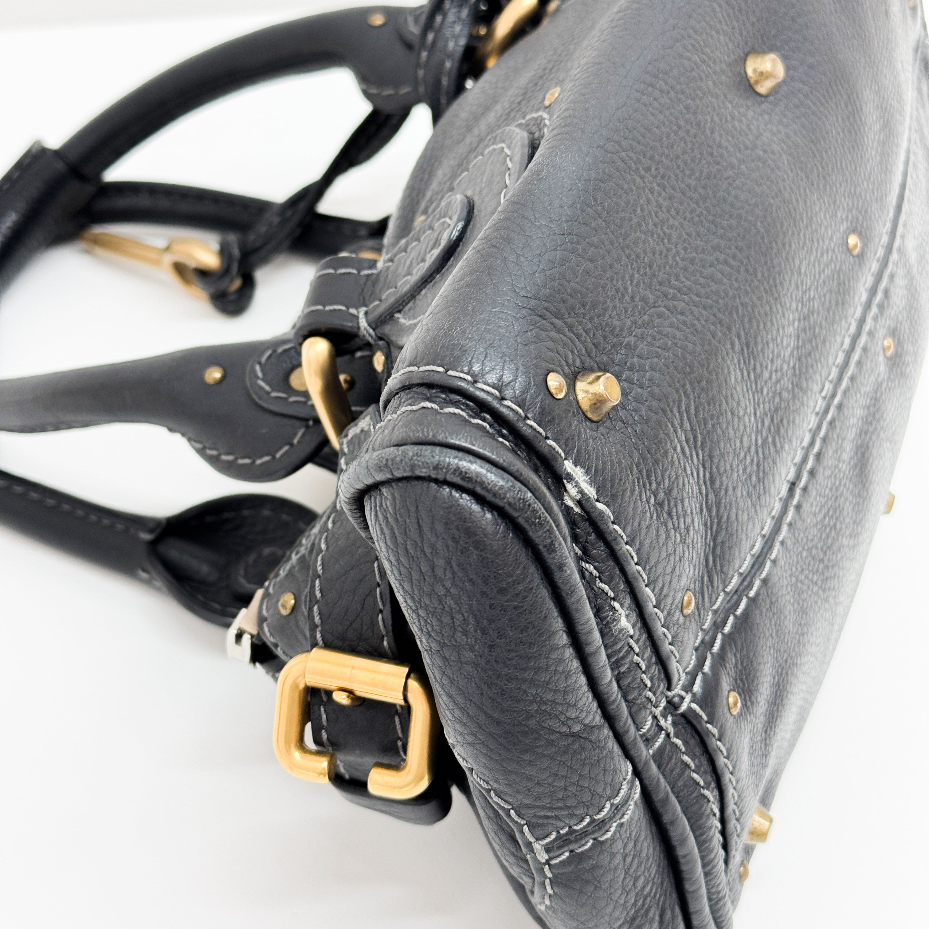 Mini Paddington Black Leather Shoulder Bag