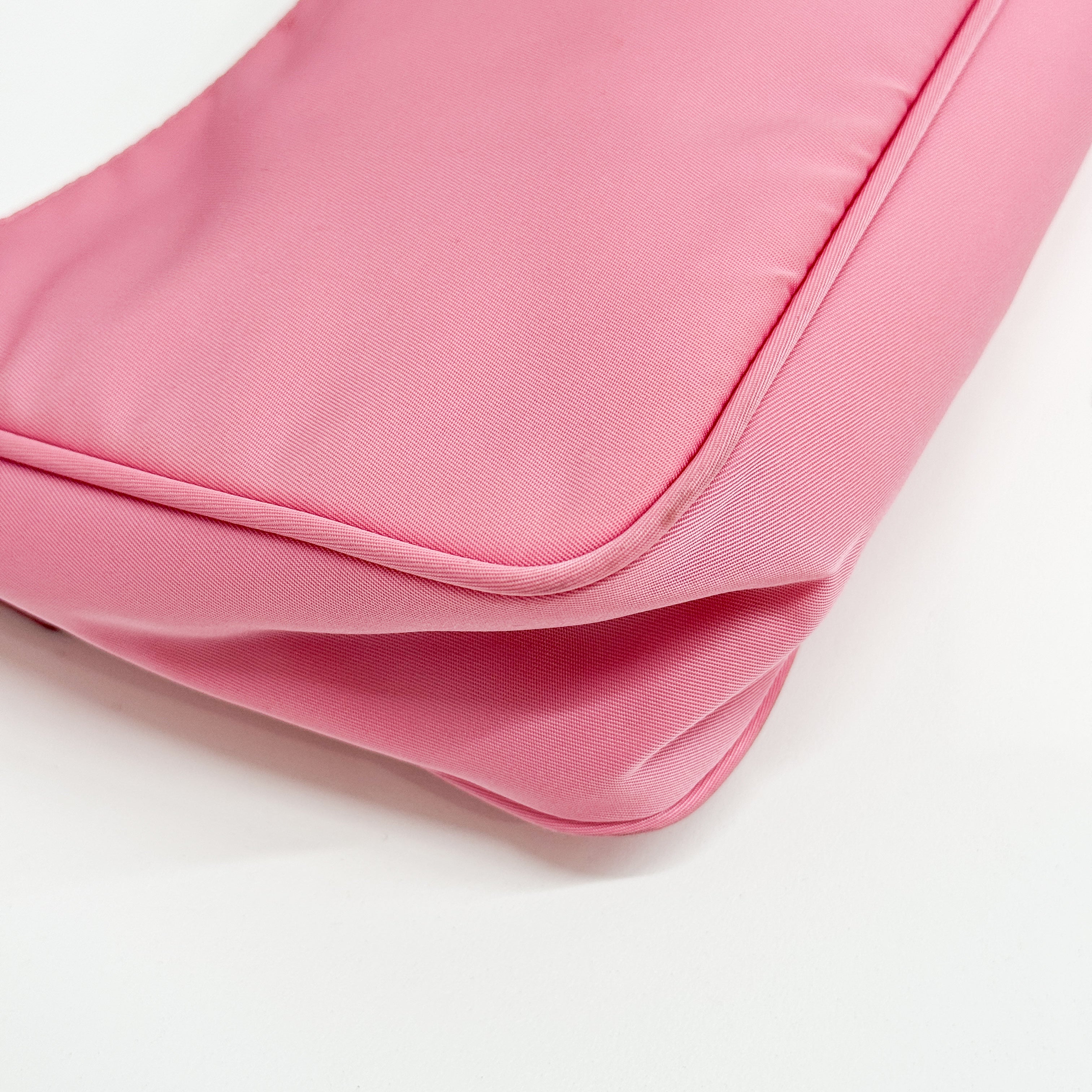 Tessuto Pink Nylon Handle Bag