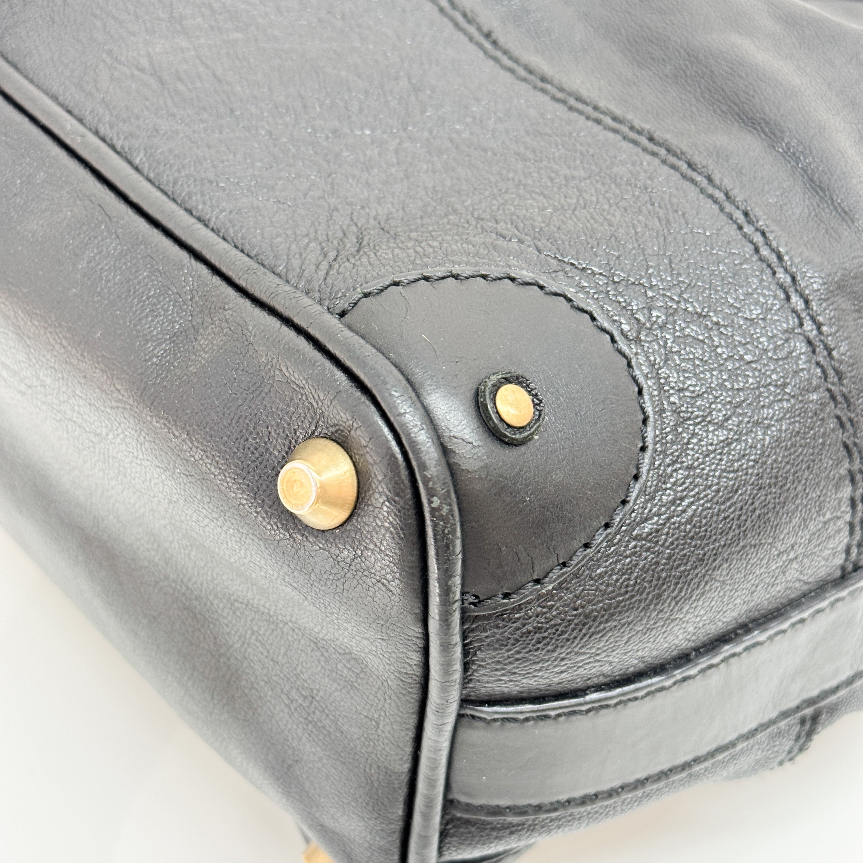 Kerala Black Leather Two Way Bag