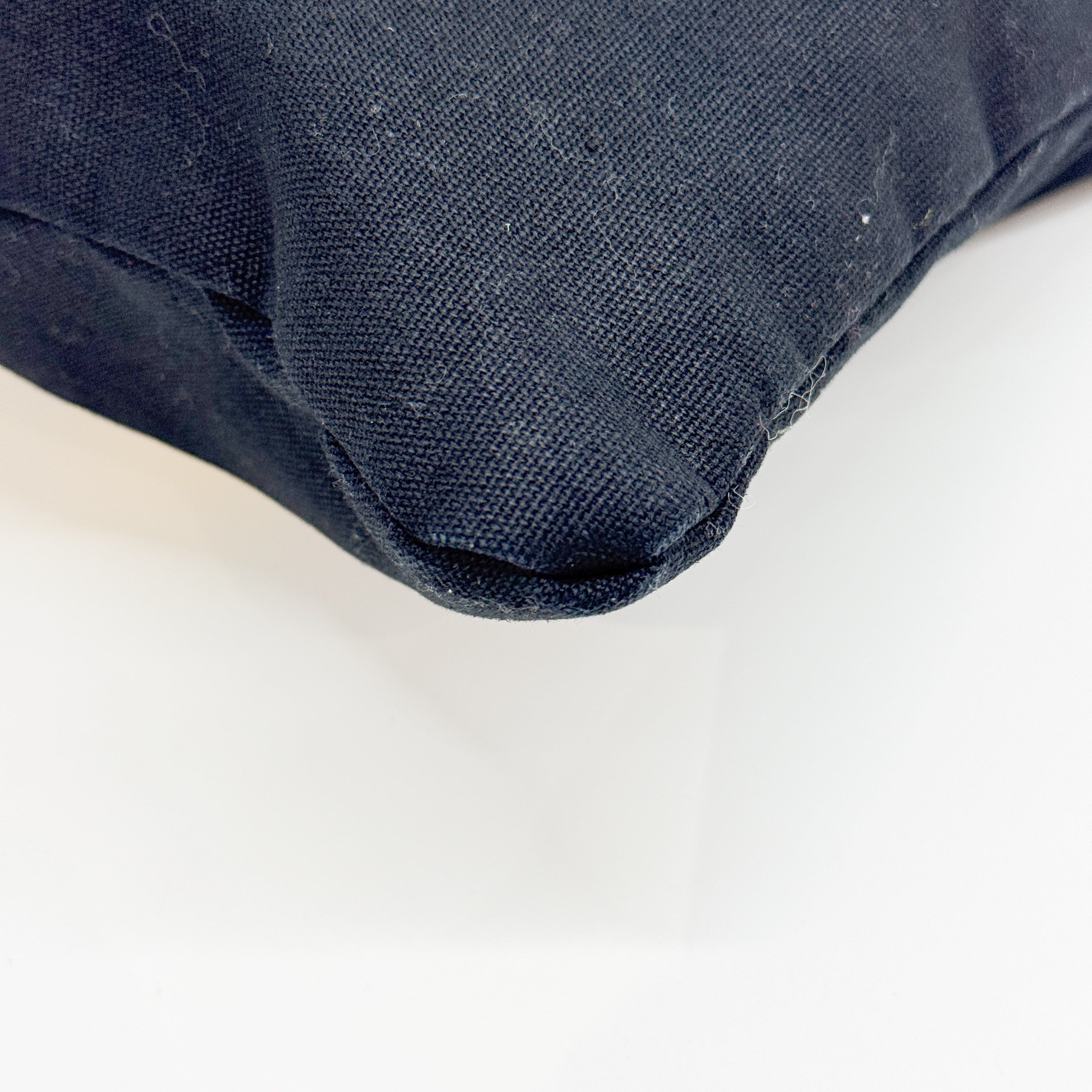 Vintage Black Canvas Shoulder Bag