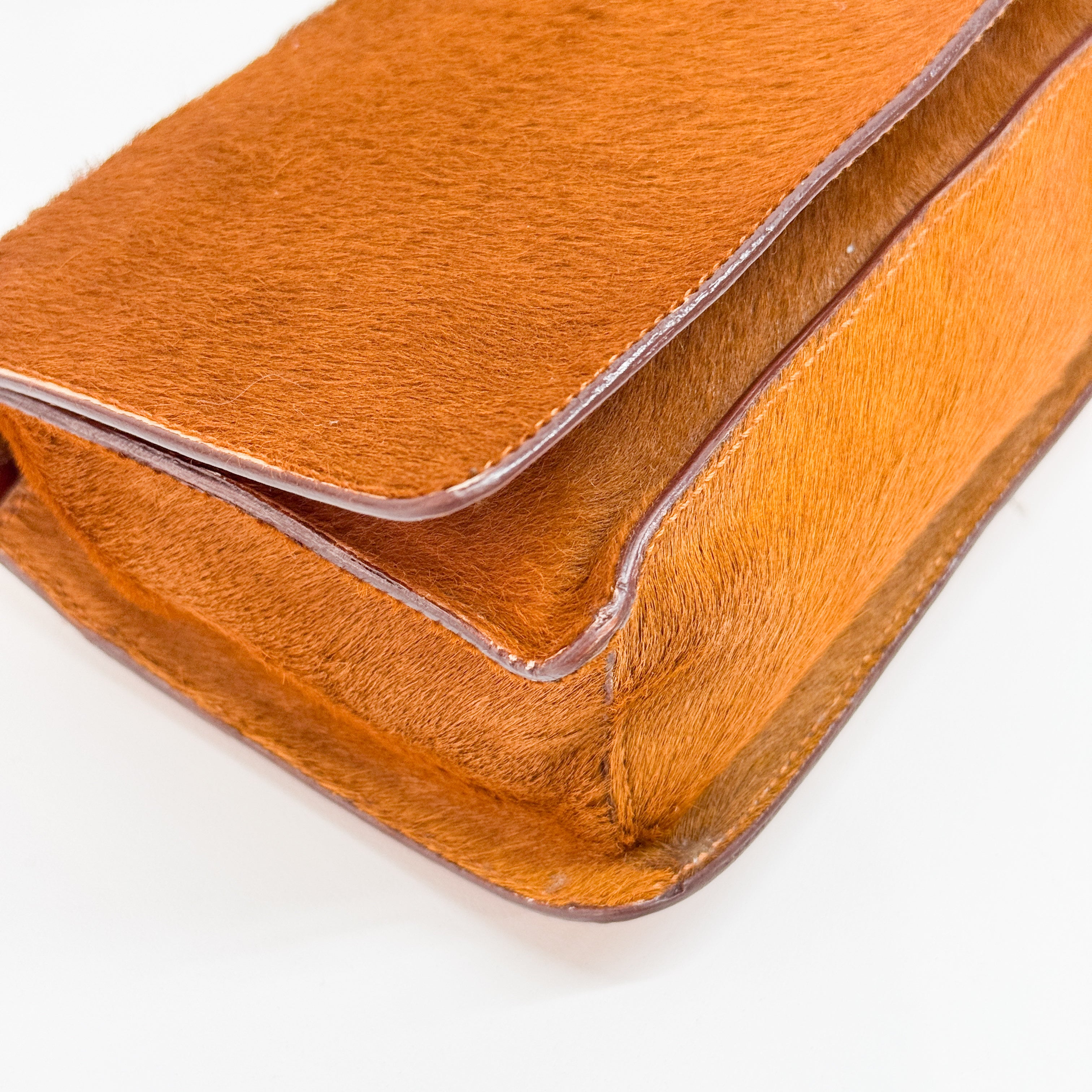 Brown Pony Hair Crossbody Bag