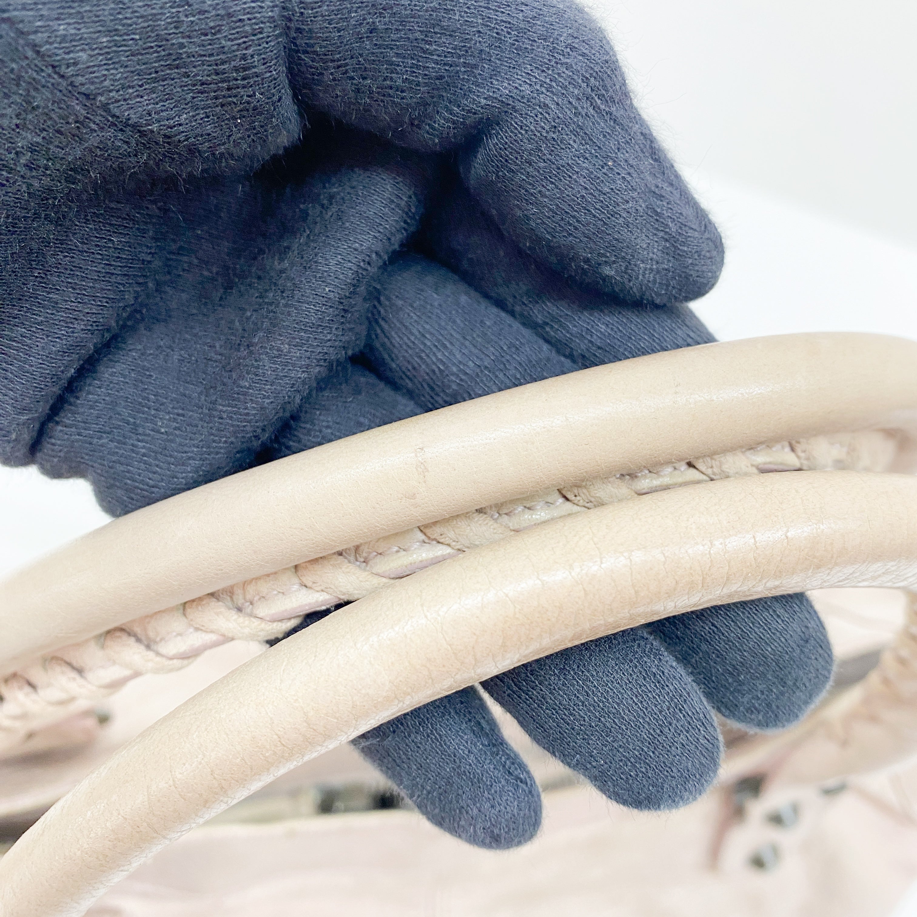 The City Beige Leather Two Way Bag