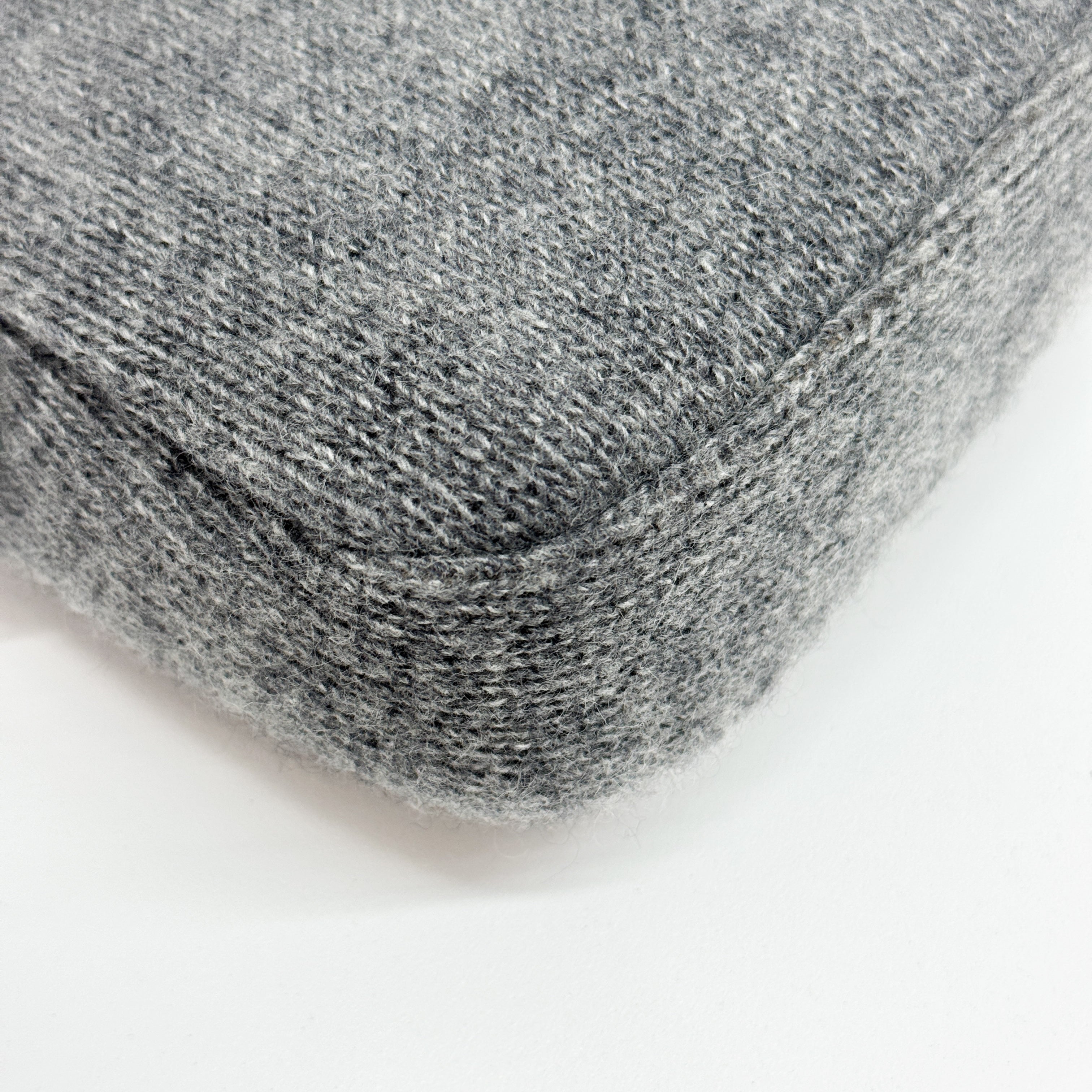 Baguette Grey Wool Shoulder Bag