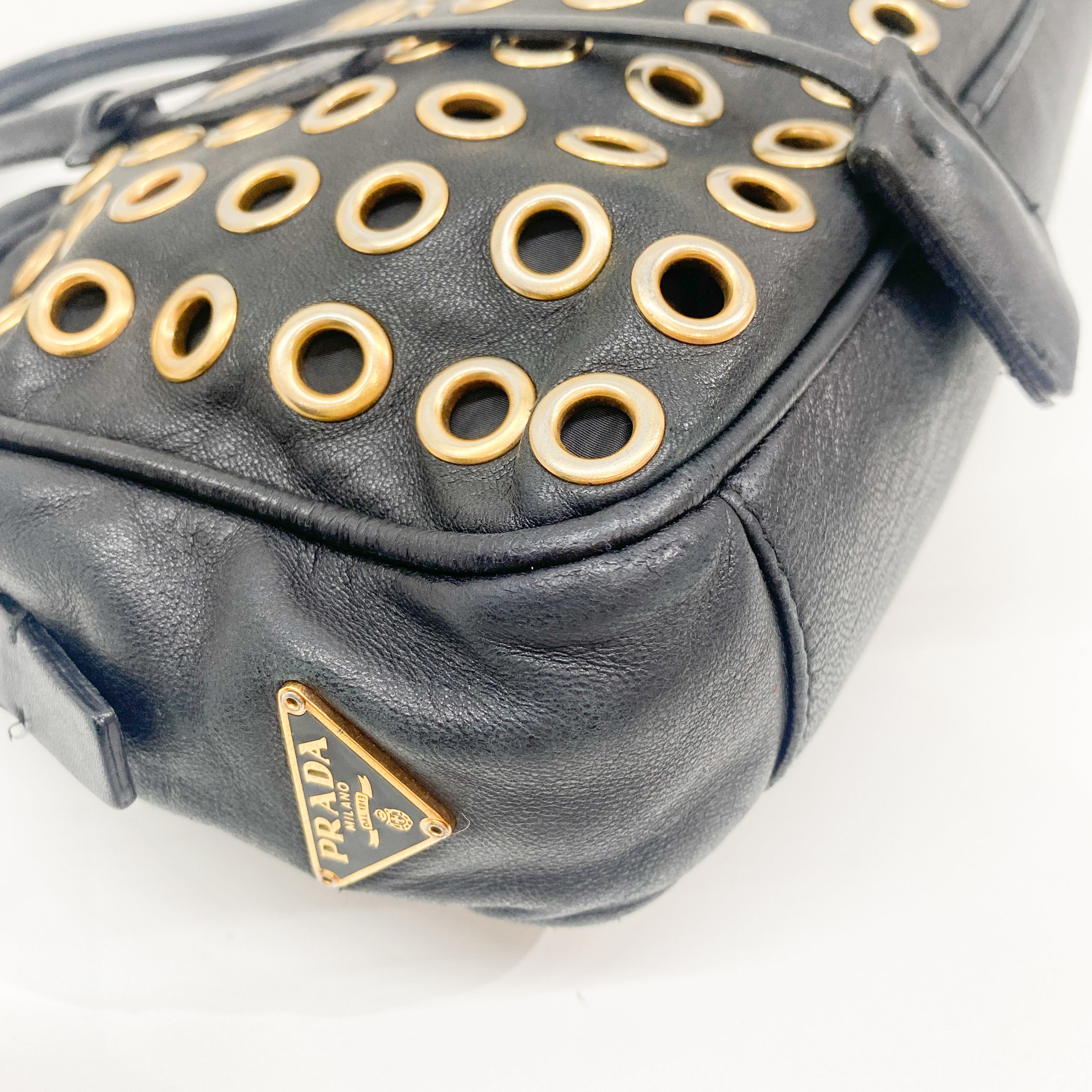 Black Holes Leather Hand Bag