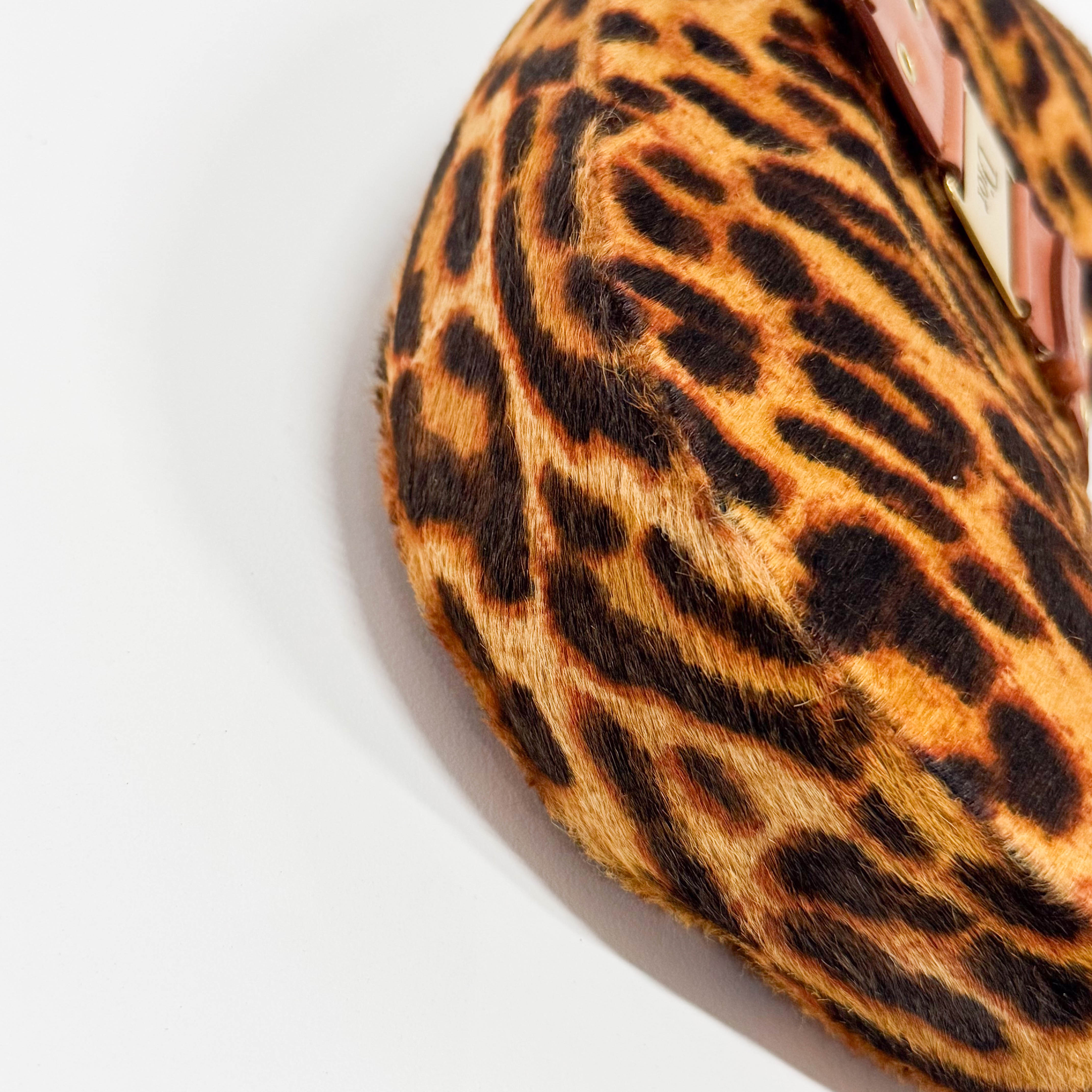 Street Chic Leopard Pony Hair Hobo Shoulder Bag