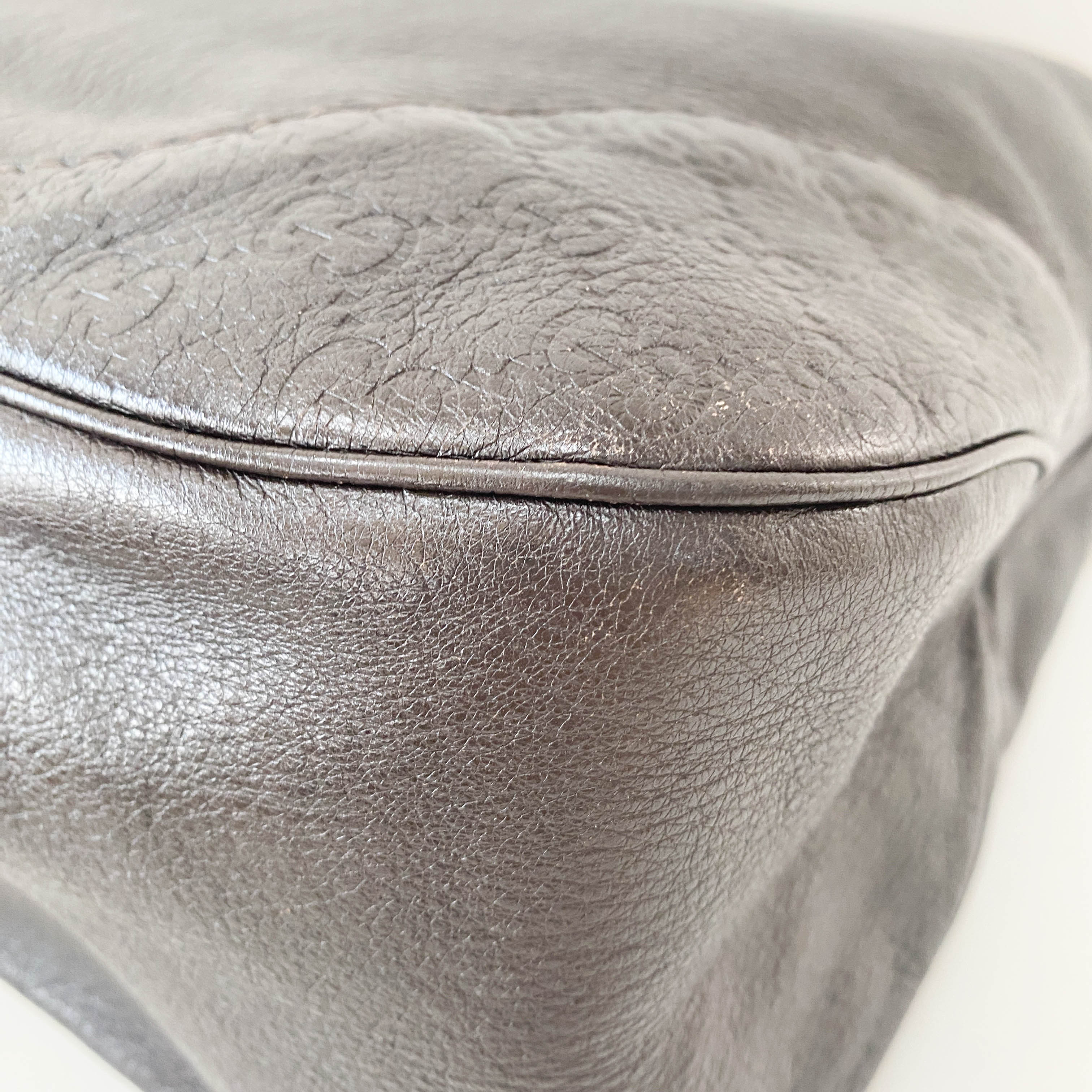 Dark Brown Leather Shoulder Bag