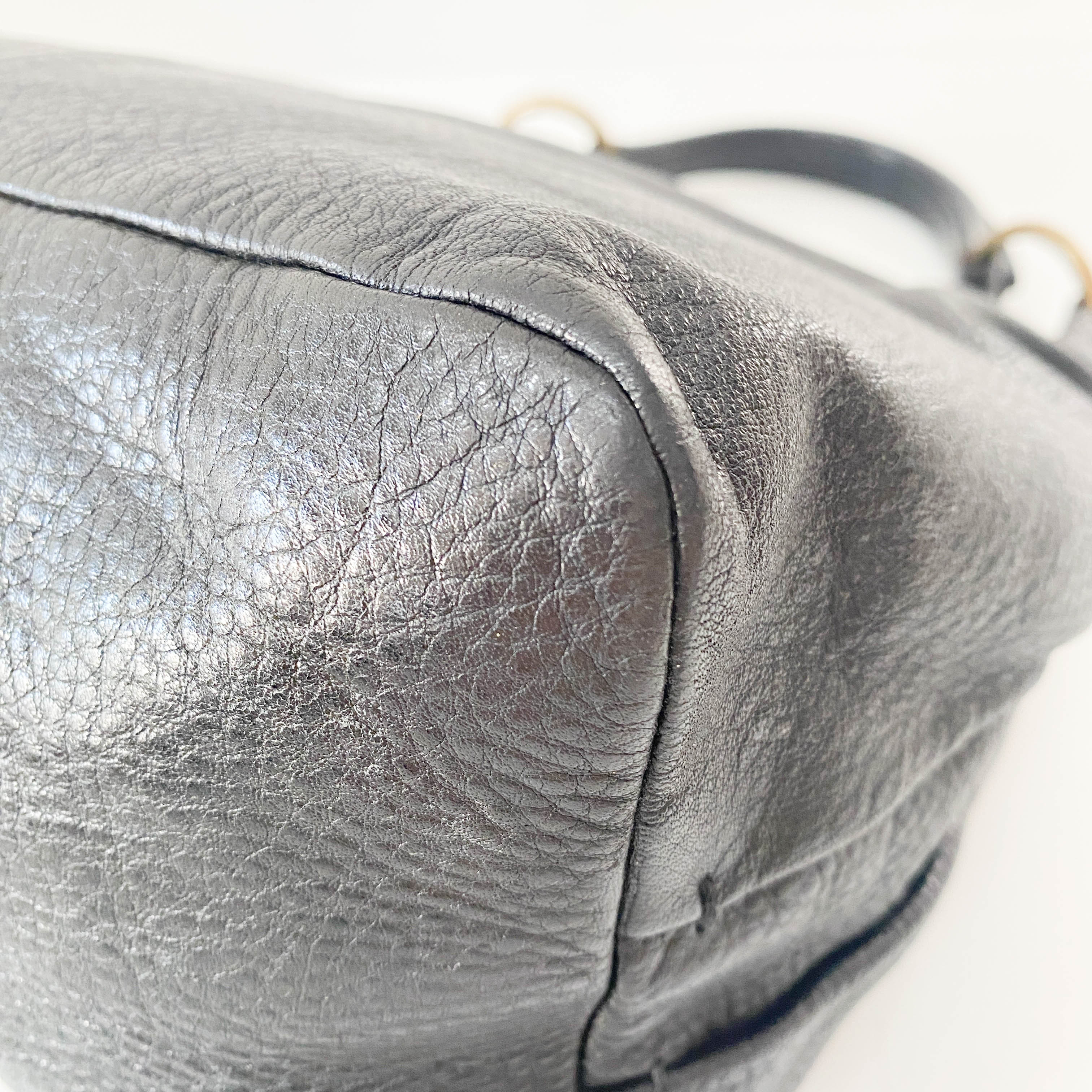 Black Leather Shoulder Bag