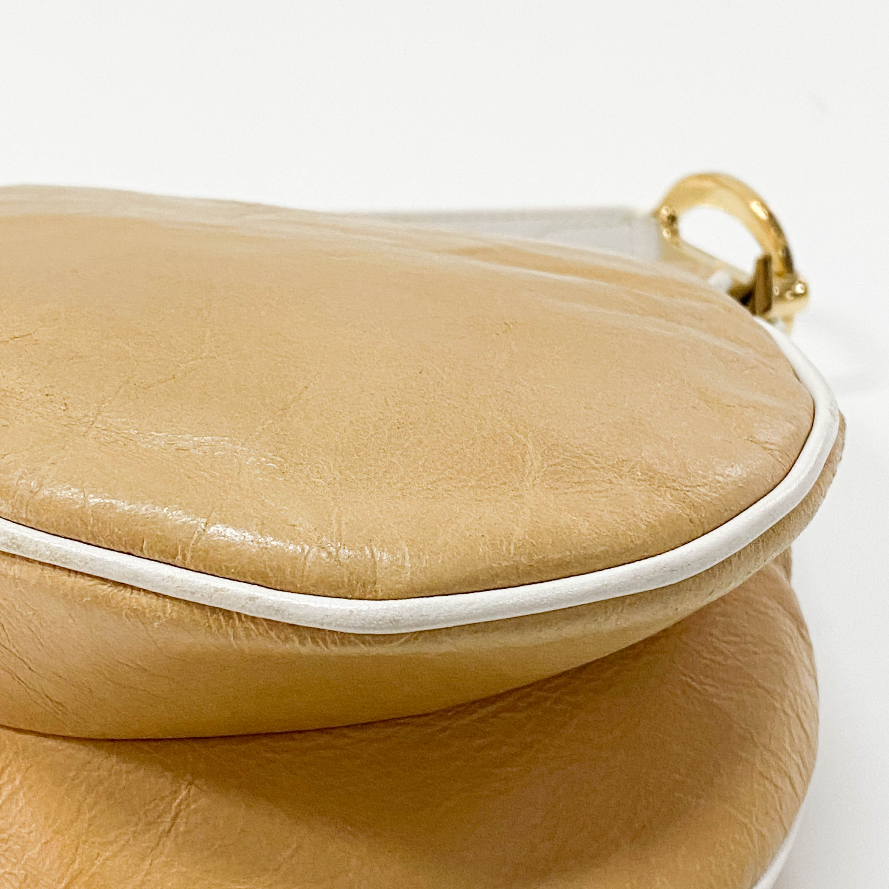 Saddle Brown Leather Shoulder Bag