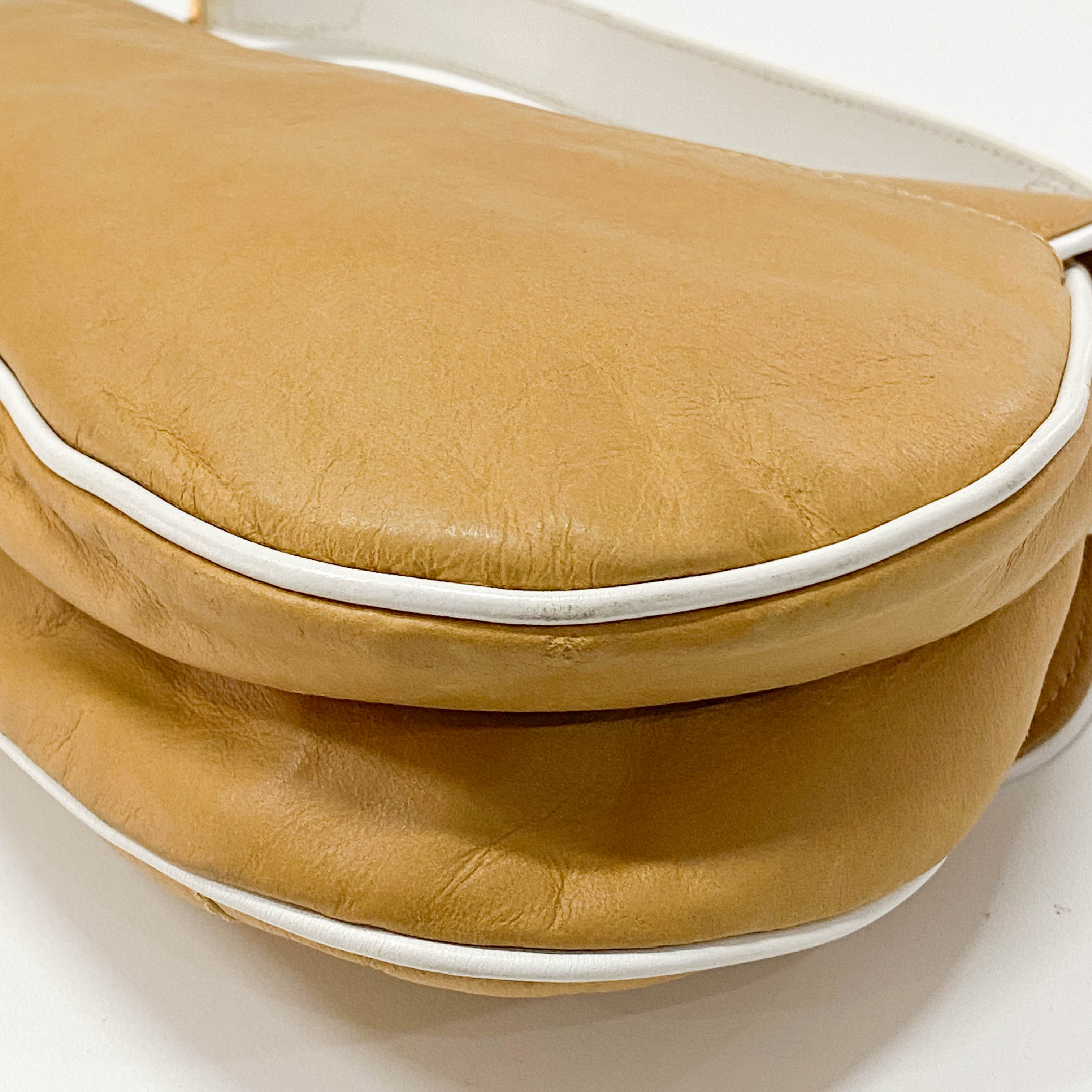 Saddle Brown Leather Shoulder Bag