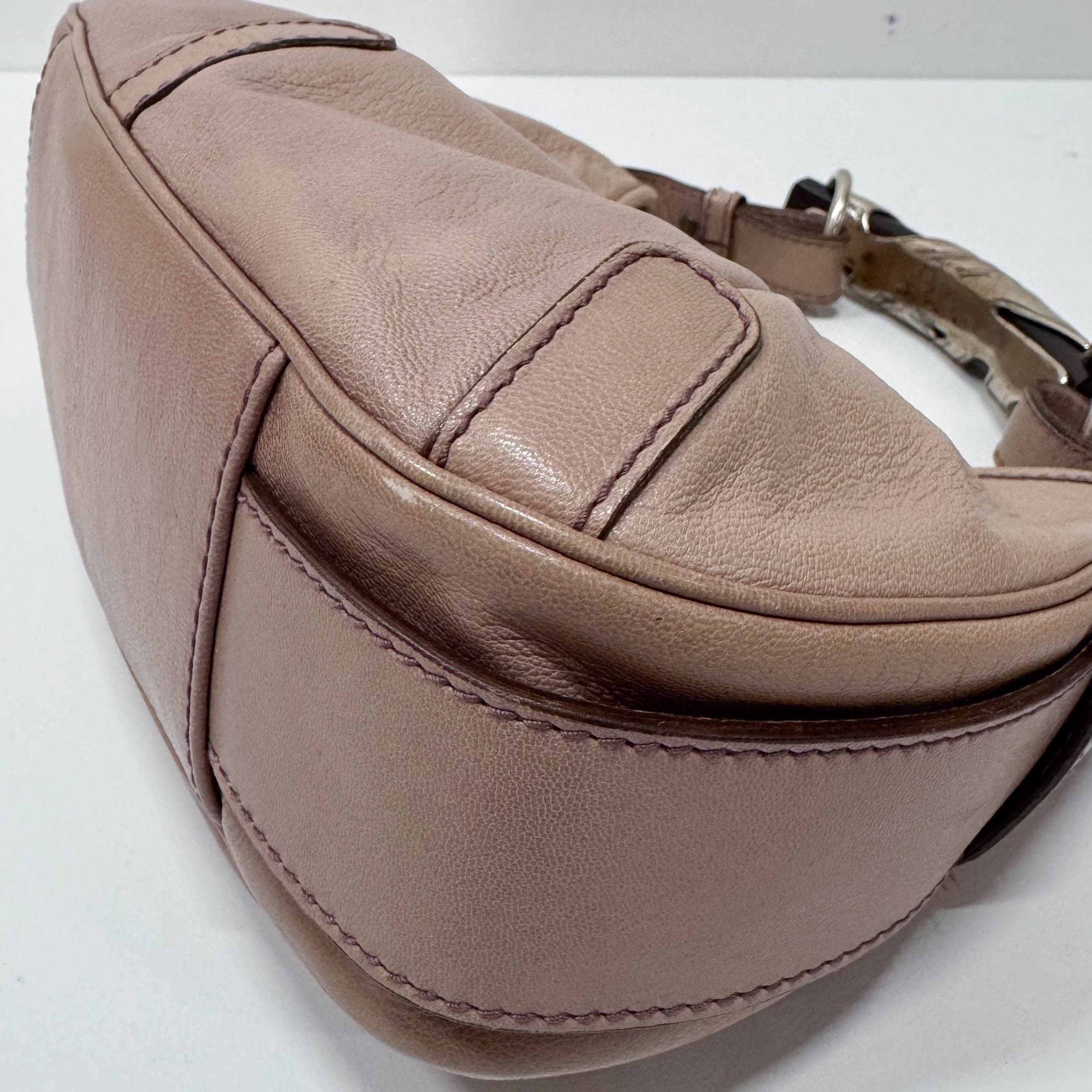 Mombasa Pink/Beige Leather Shoulder Bag